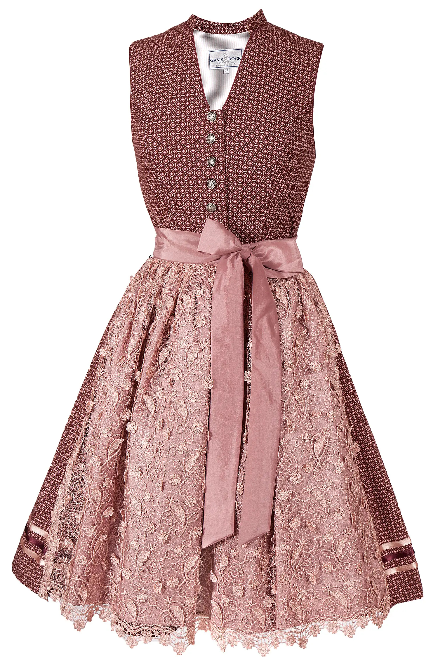 3081-0102-rt8-21-07a_7369-a Gamsbock Dirndl in bordeaux und rot