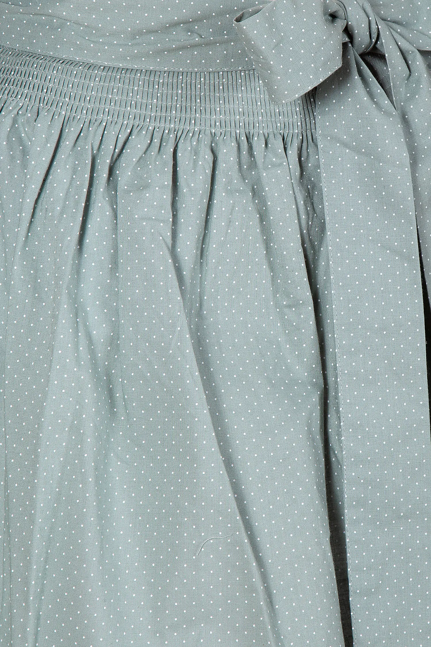 Süße Dirndlschürze in salbei 70 cm - Detail