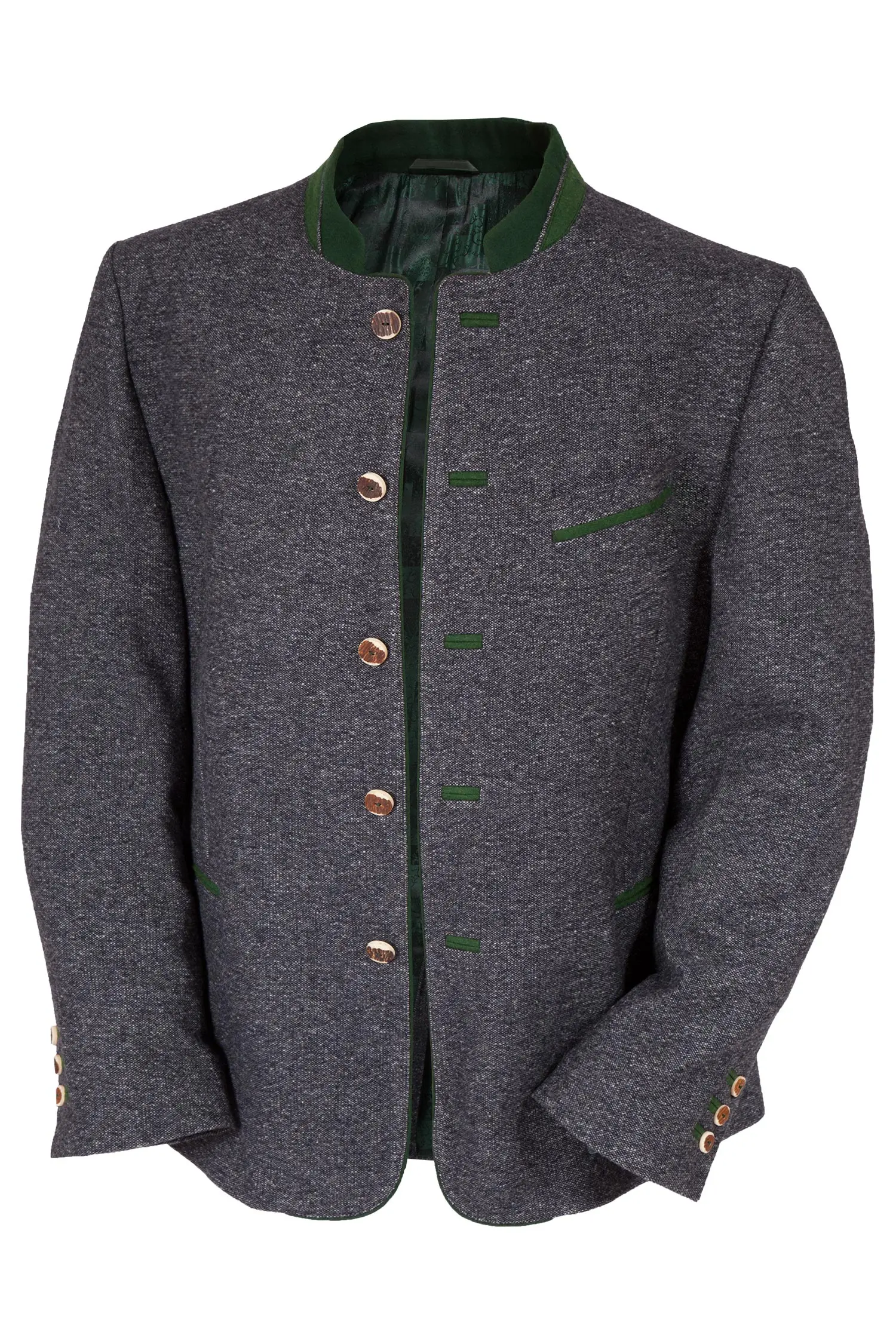 Herren Trachtenjanker Salz&Pfeffer & grün XXL