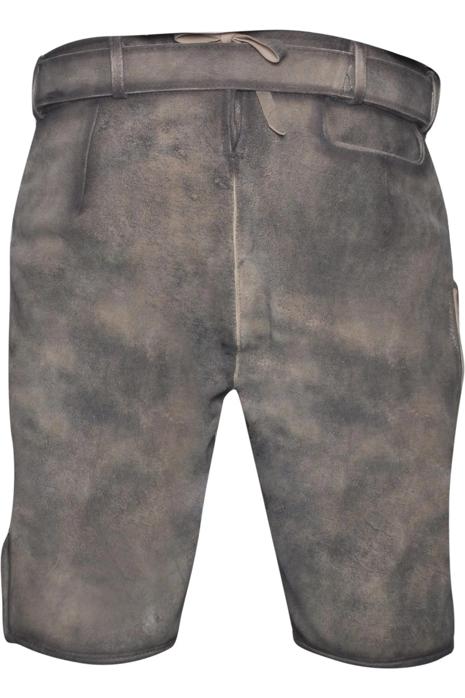 Gamsbock Lederhose Kiefer in Grau
