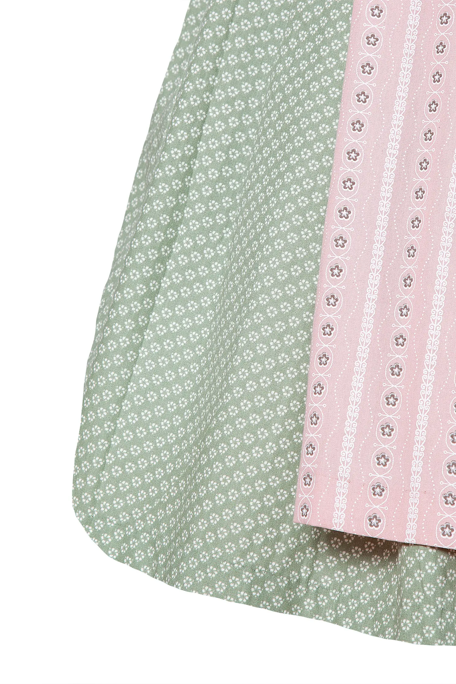 Junges Dirndl Selene im Retrostyle, hochgeschlossen - Detail Rock