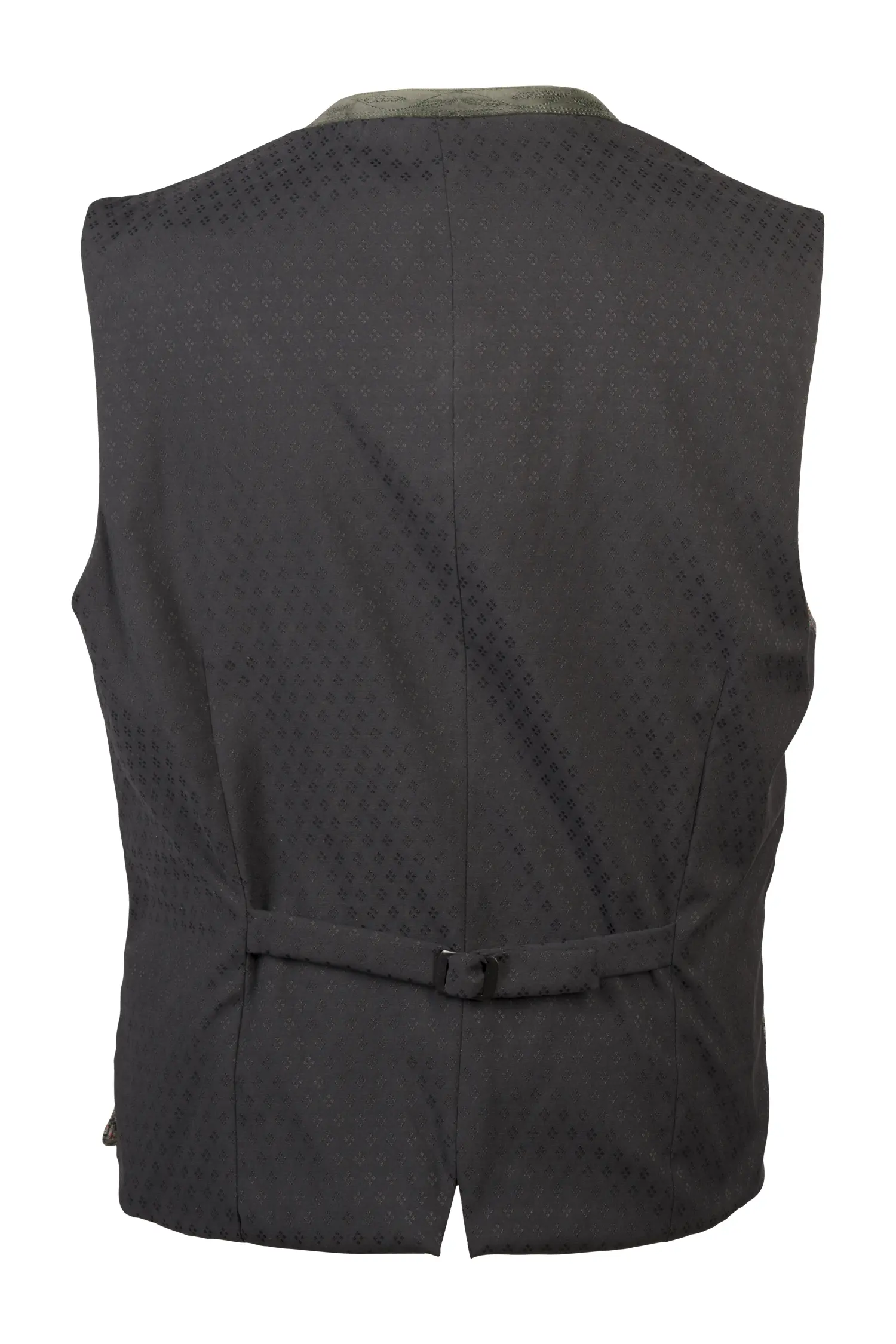 1348-0030-gn6-24-09-0905537 Trachtenweste Konstantin in Grün/Rot Rückansicht