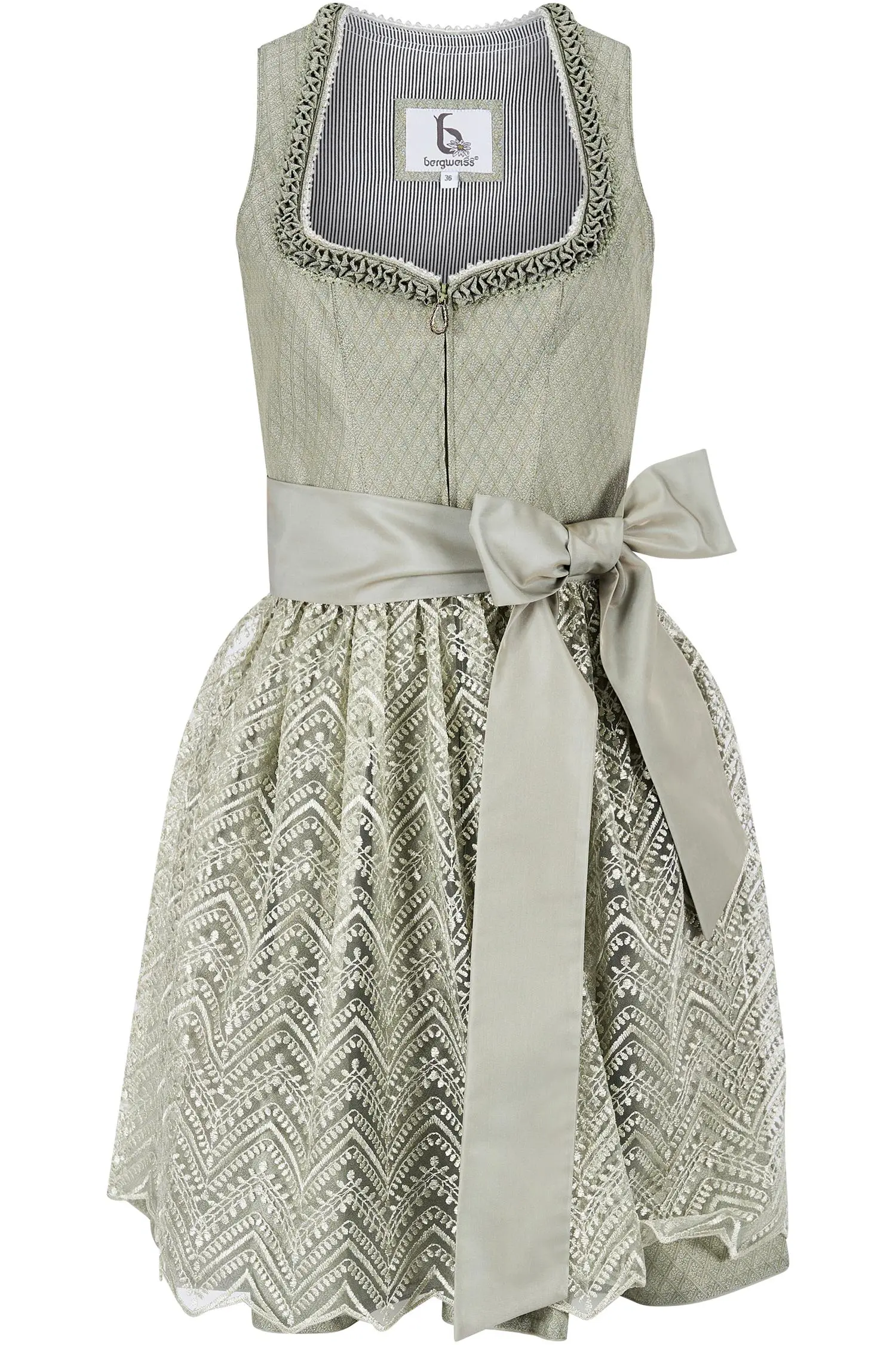 Bergweiss Dirndl in Hellgrün
