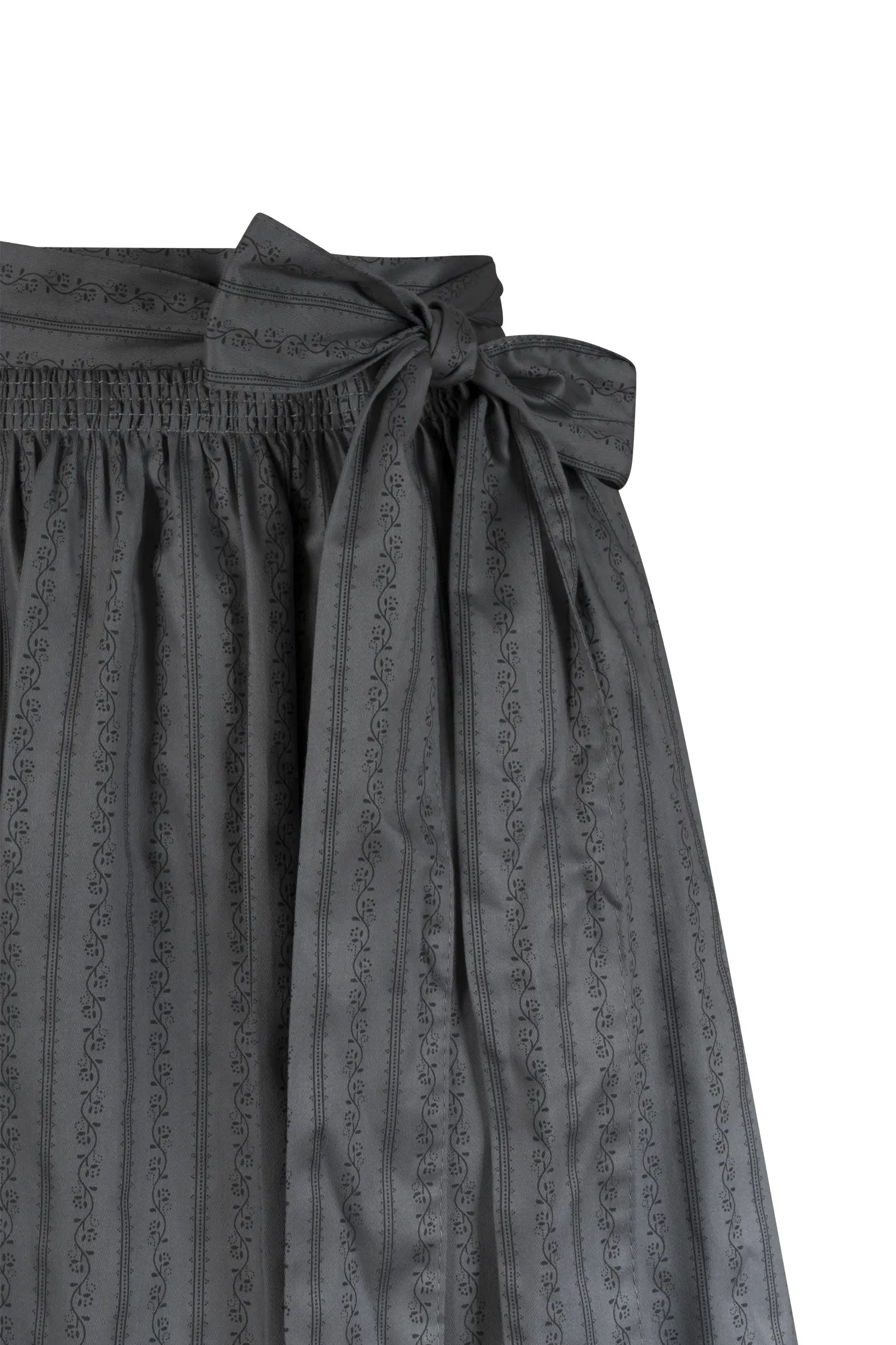 Dirndlschürze grau 85 cm - Detail