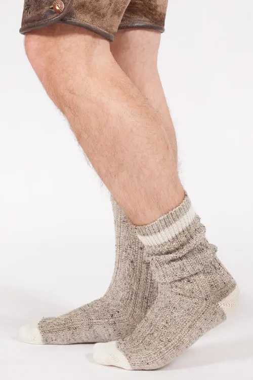 Herren Trachtensocken in beige natur melange