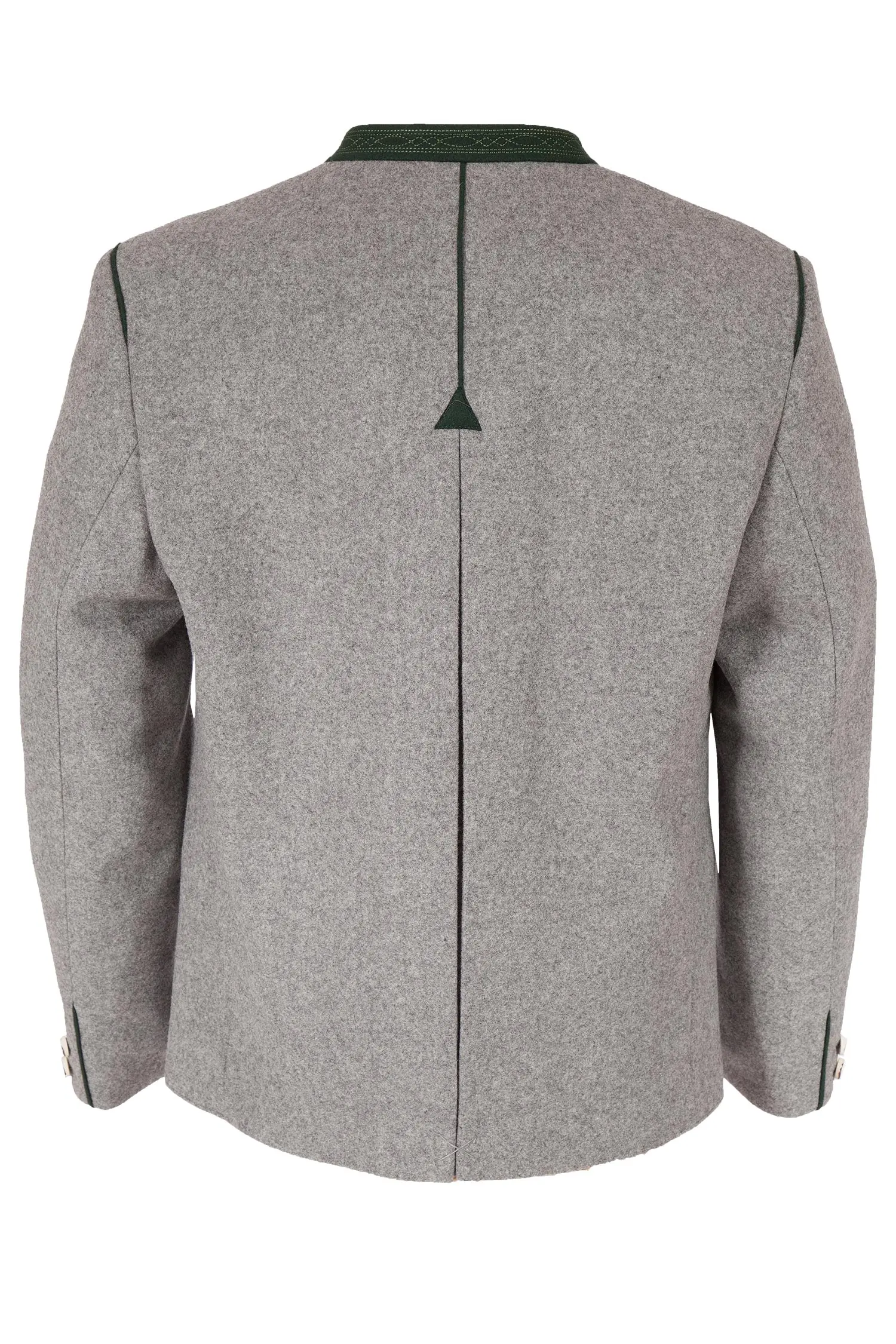 Trachtenjanker Stachus aus Loden in hellgrau hinten