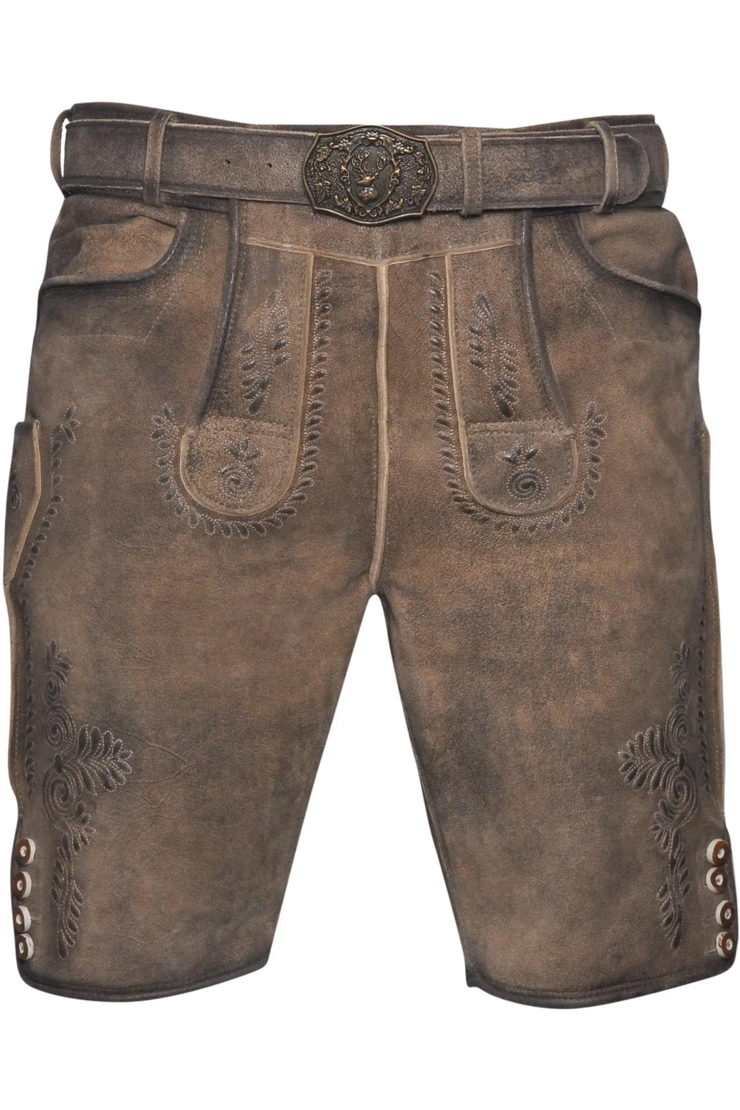 Lederhose Weimar von Gamsbock in Braun