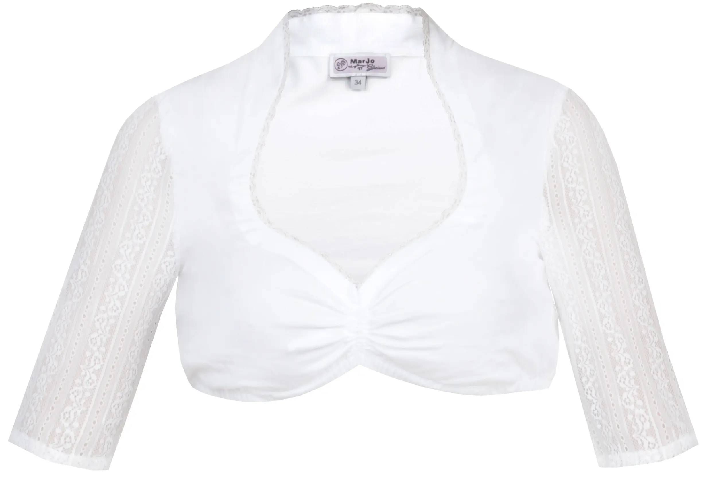 Dirndlbluse Ira-Christina weiß mit Schneewittchenkragen