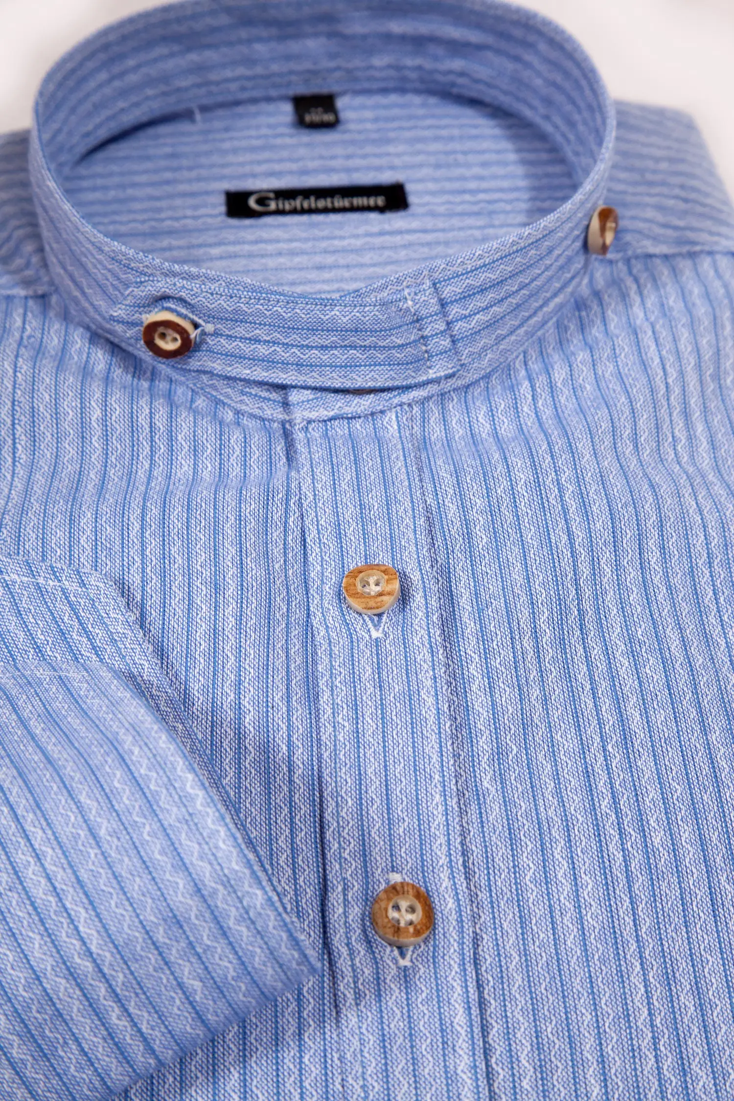 retro-trachtenhemd-blau-1529-0049-bl5-19-08h-5690-d Herren Trachtenhemd blau mit Retro Streifen Kragen