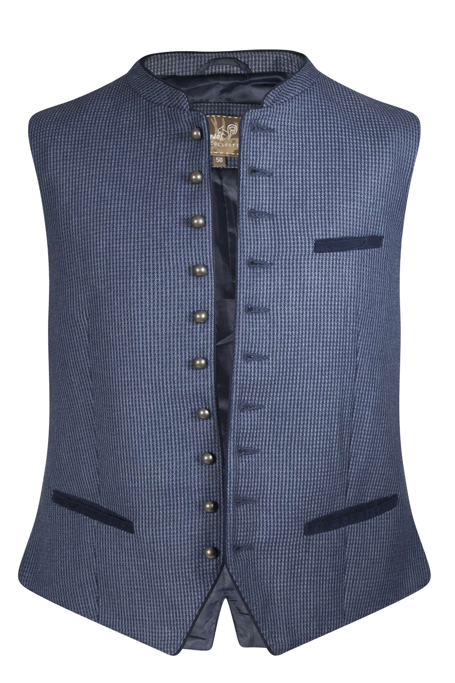 1345-0204-BL5-23-06-a0335 Jacquard-Trachtenweste Marlon in blau