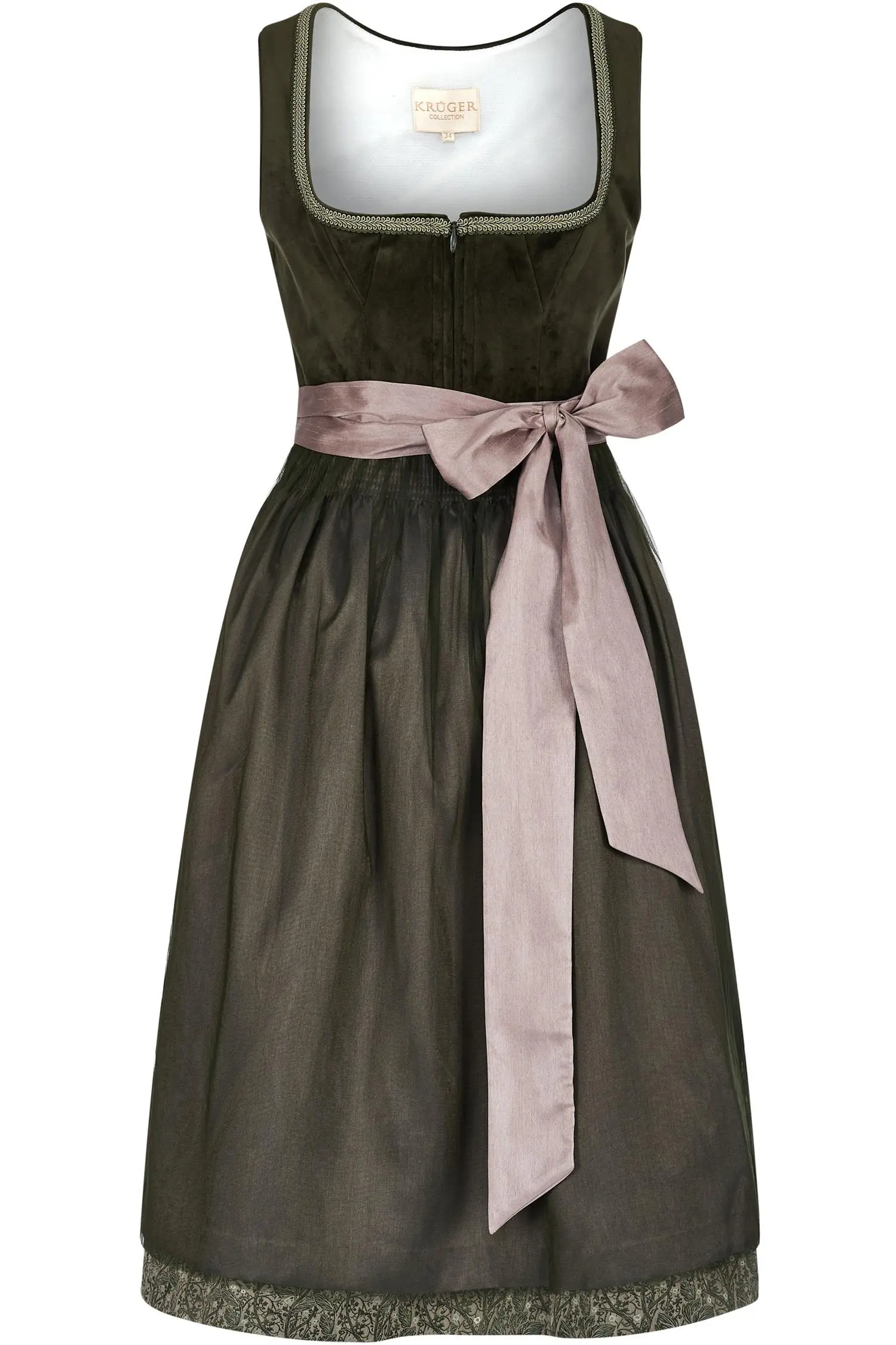 Dirndl Farine in dunkelgrün von Krüger