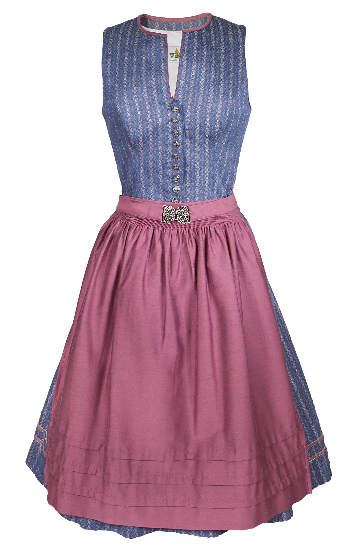 Midi Dirndl Doreen in blau