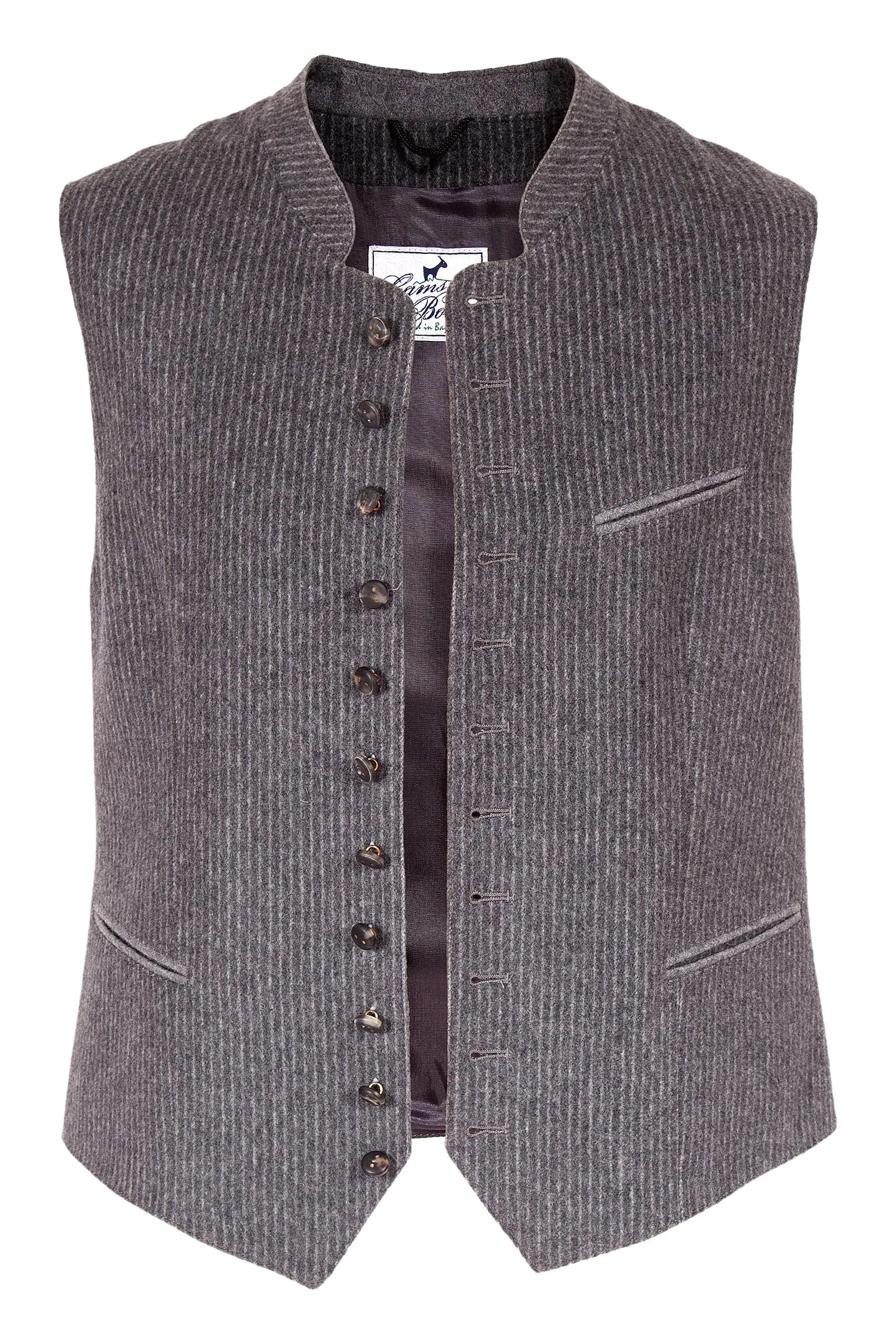 Trachtenweste Langenlois Loden grau 