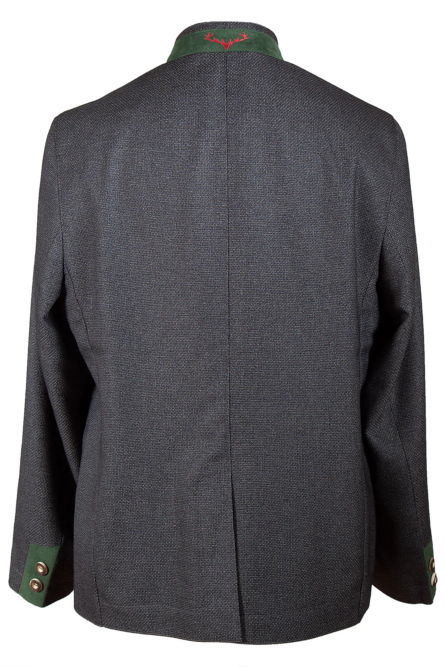 Herren Trachtenjanker Freising in anthrazit - Rückansicht