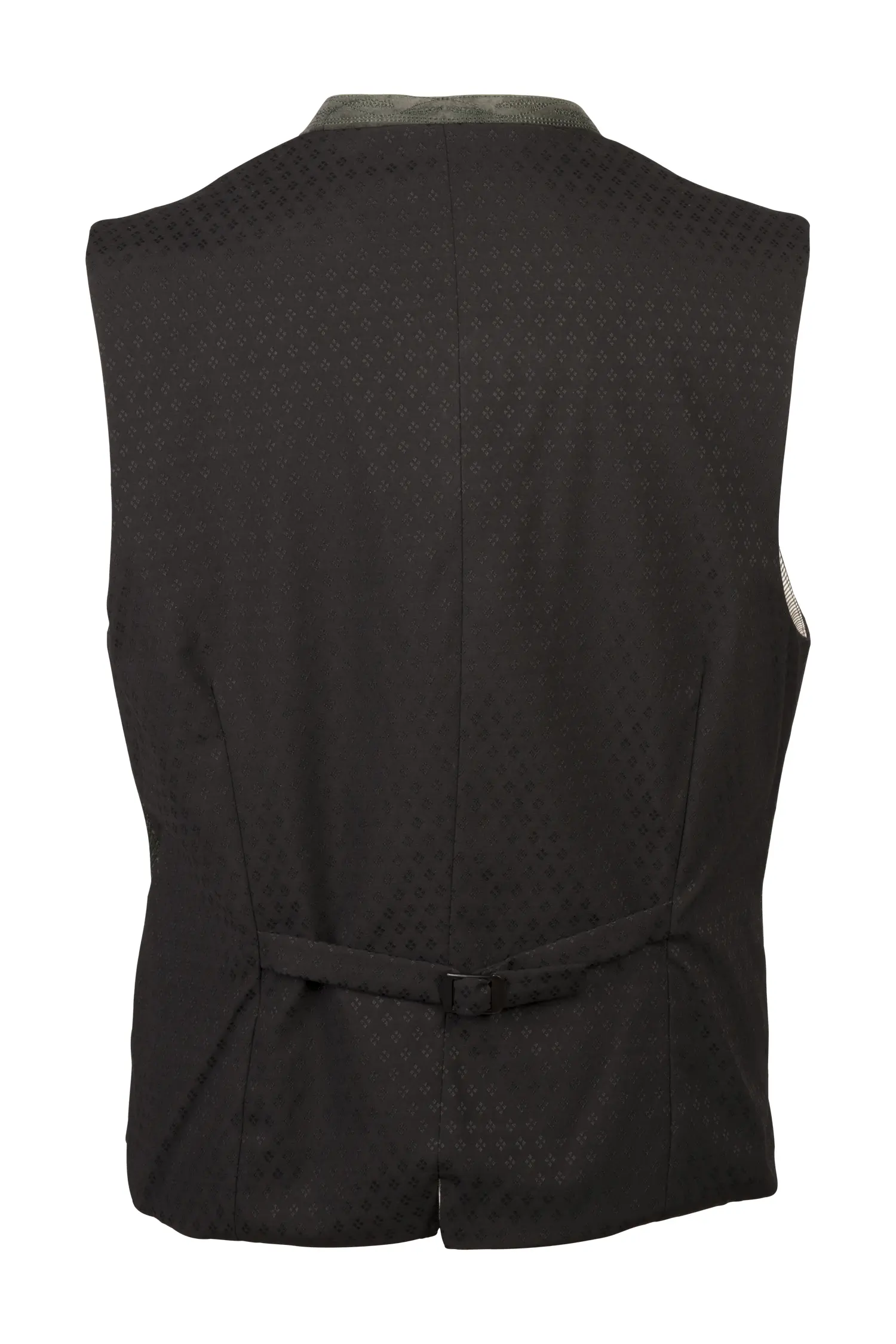 Trachtenweste Konstantin in Dunkelgrün Rückansicht