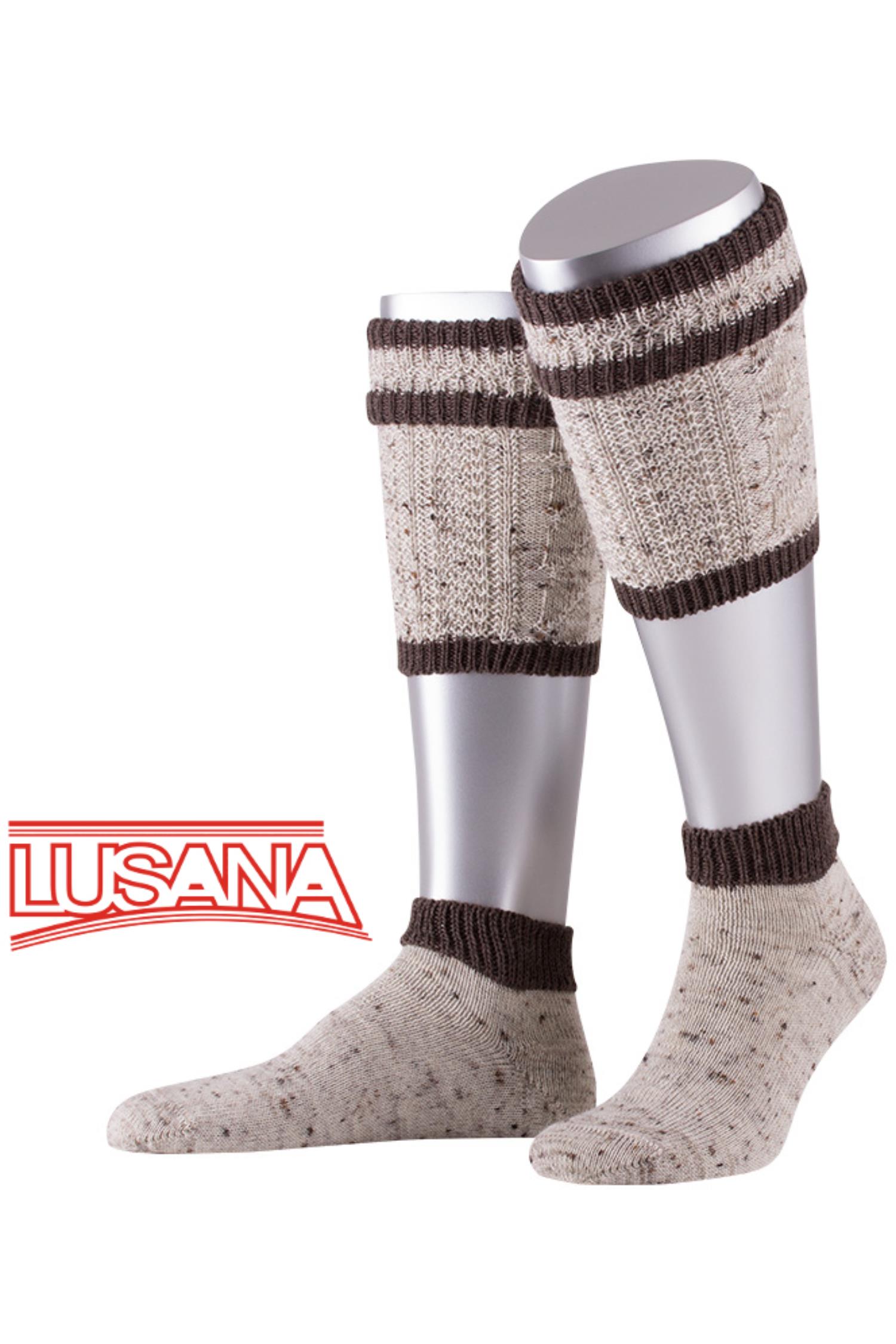 Lusana Loferl Beige mit Braunen Applikationen 