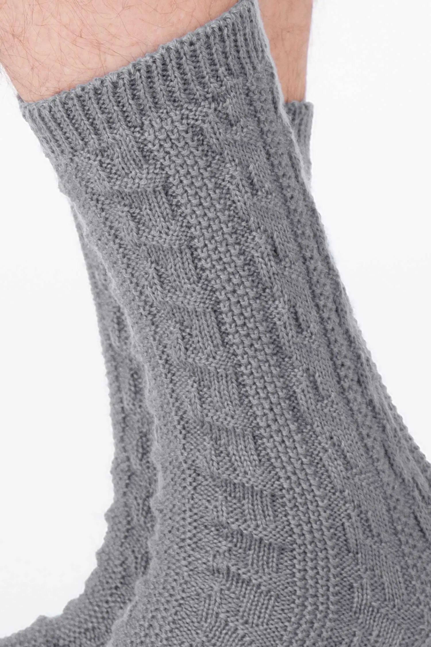 Herren Trachtensocken in grau Detail