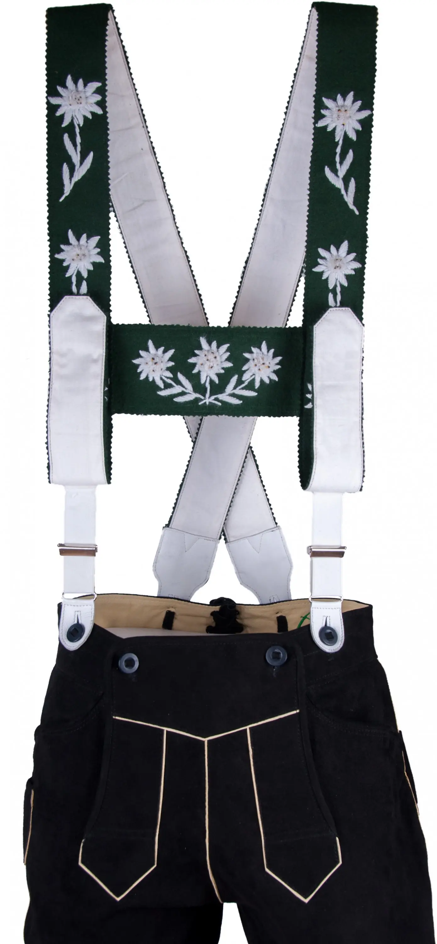 Traditionelle Allgäuer Edelweiß Hosenträger