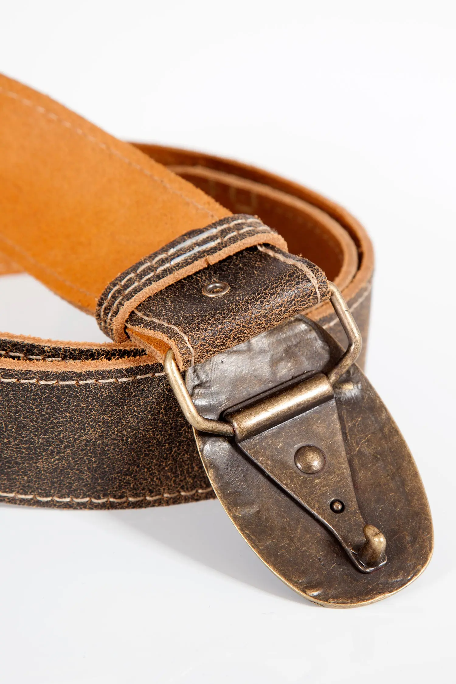 Trachtengürtel für Damen in dunkelbraun hinten