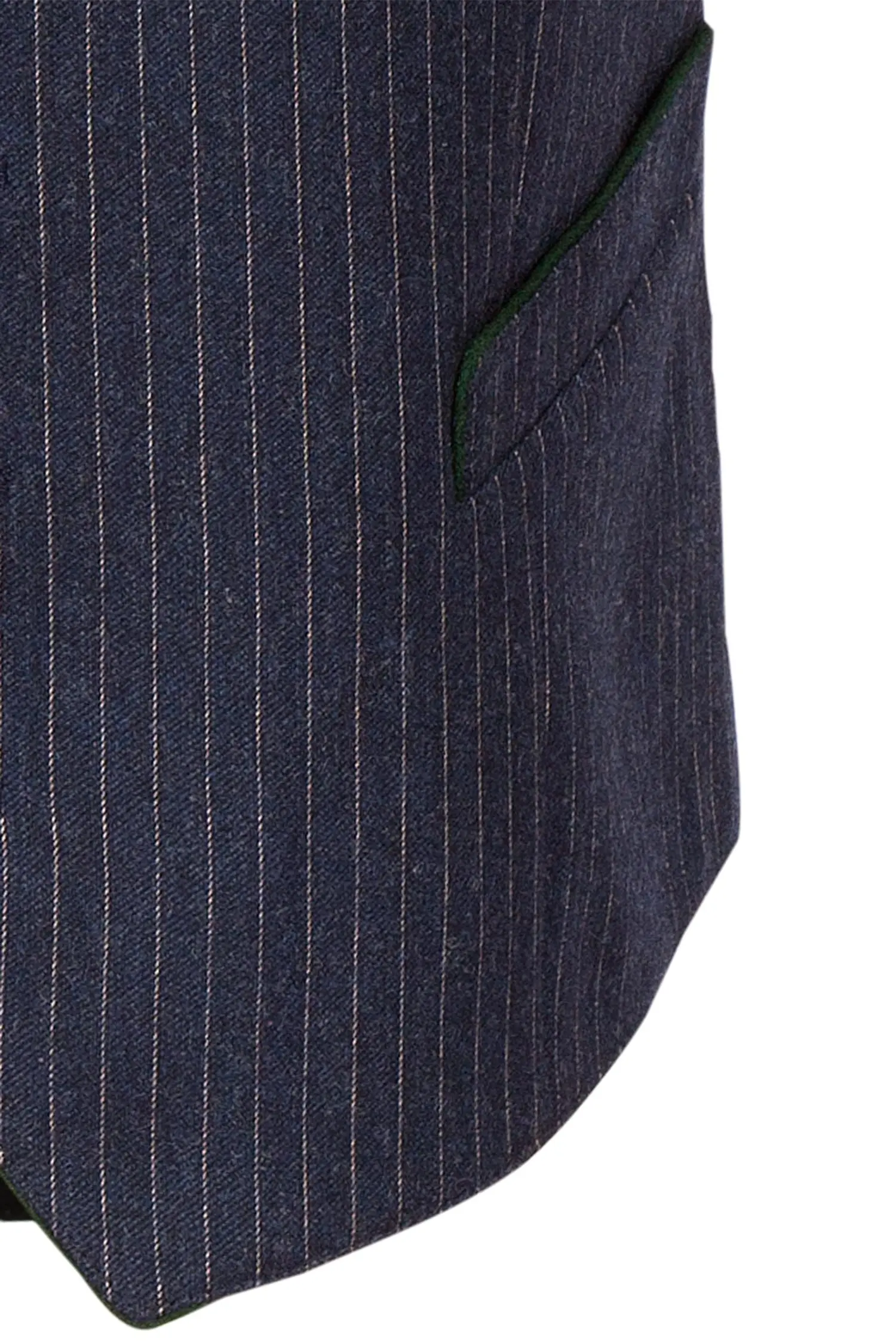 Trachtenweste Ansbach Nadelstreifen dunkelblau Detail