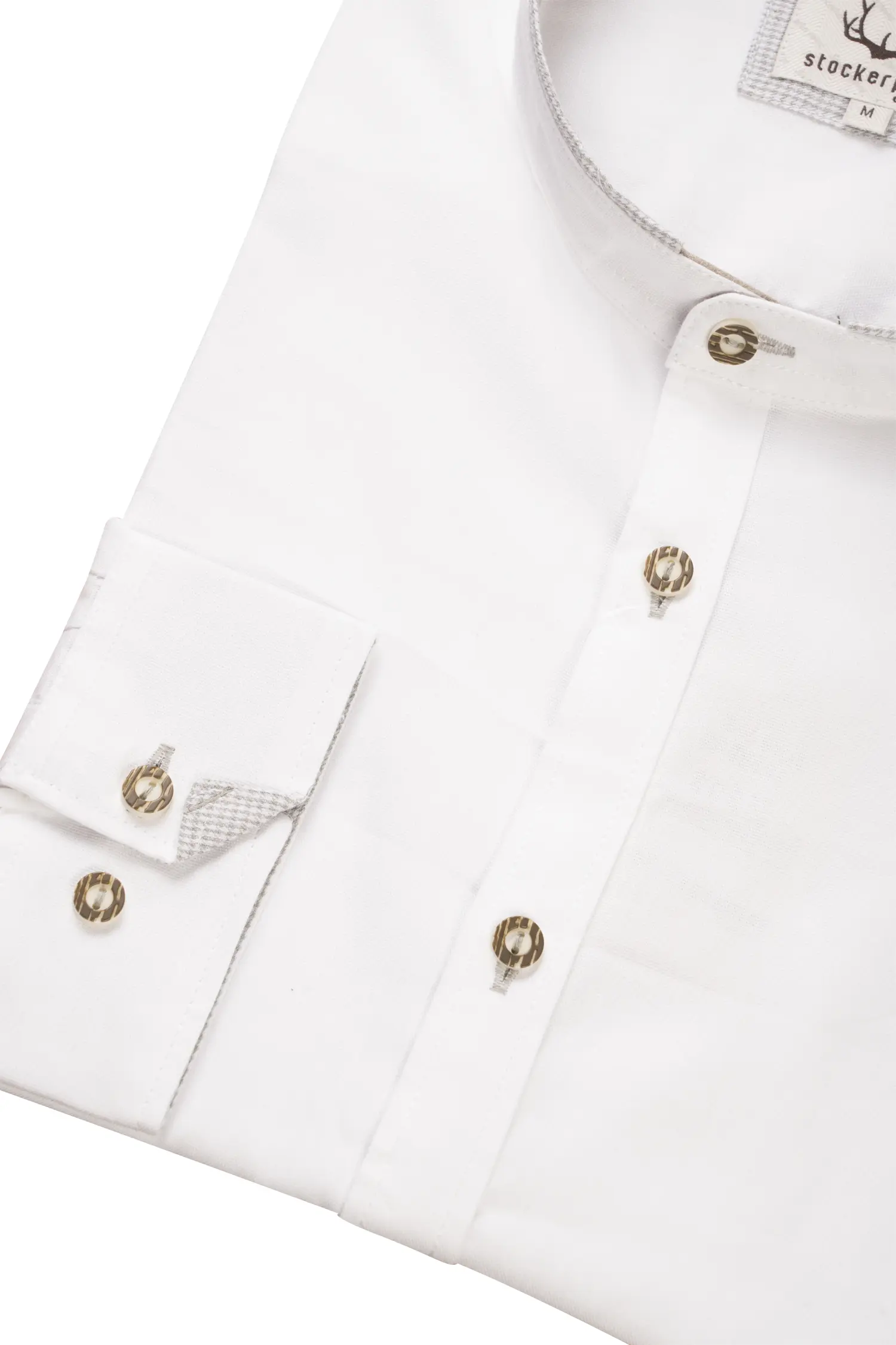 Trachtenhemd Salto mit grauen Akzenten - Detail Ärmel