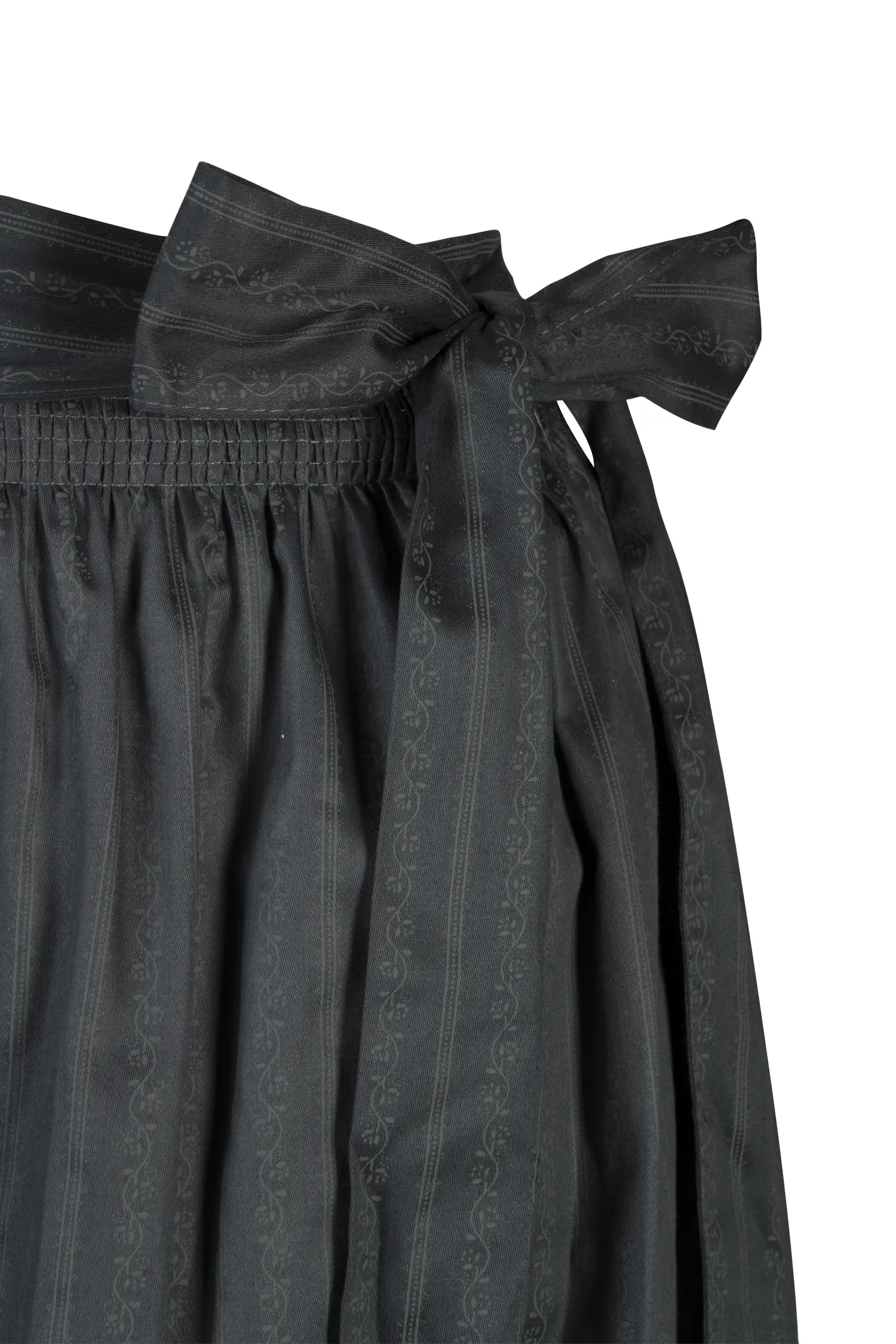 Dirndlschürze in anthrazit 70 cm - Detail