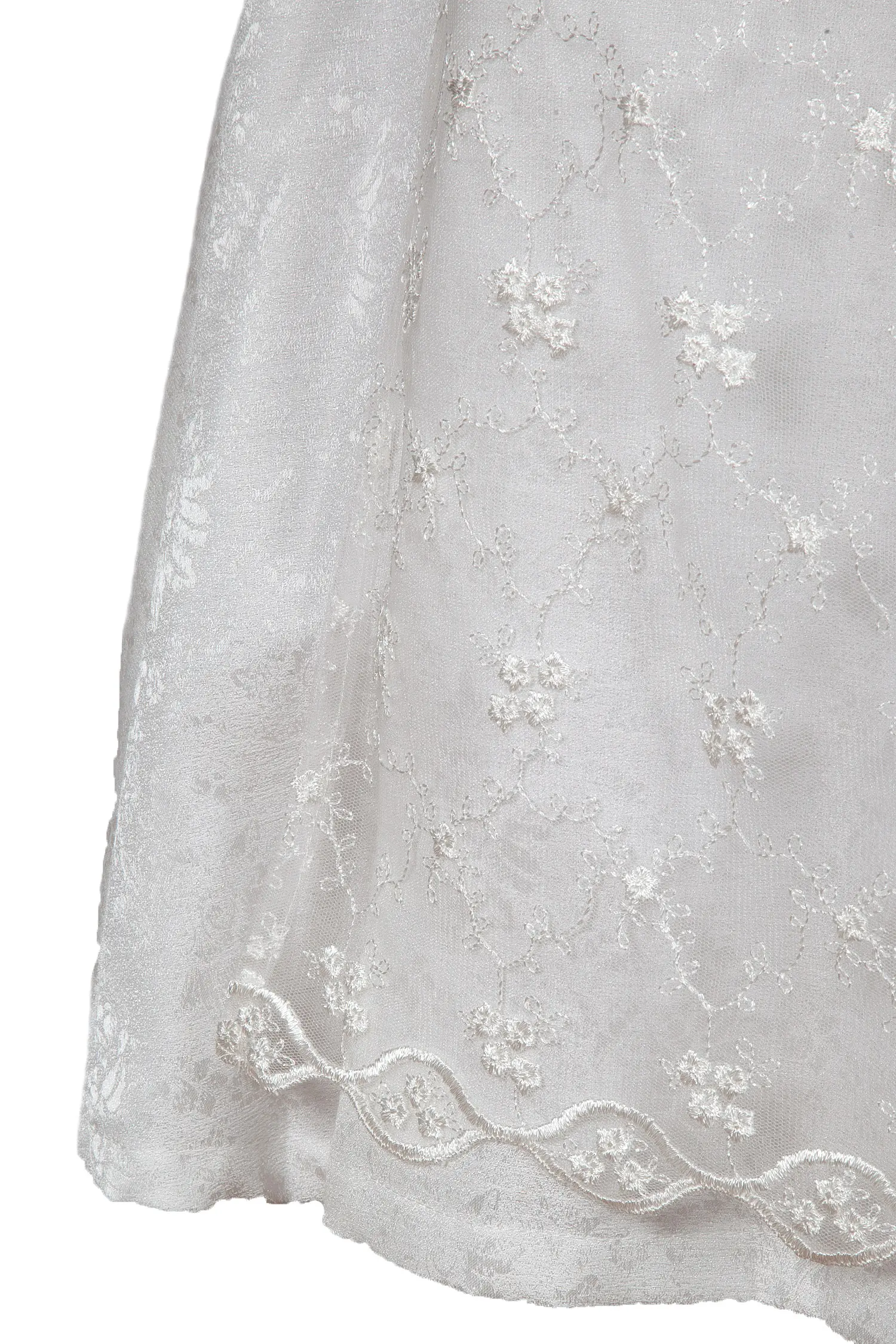 Hochzeitsdirndl in creme mit Spitzenschürze_Detail2