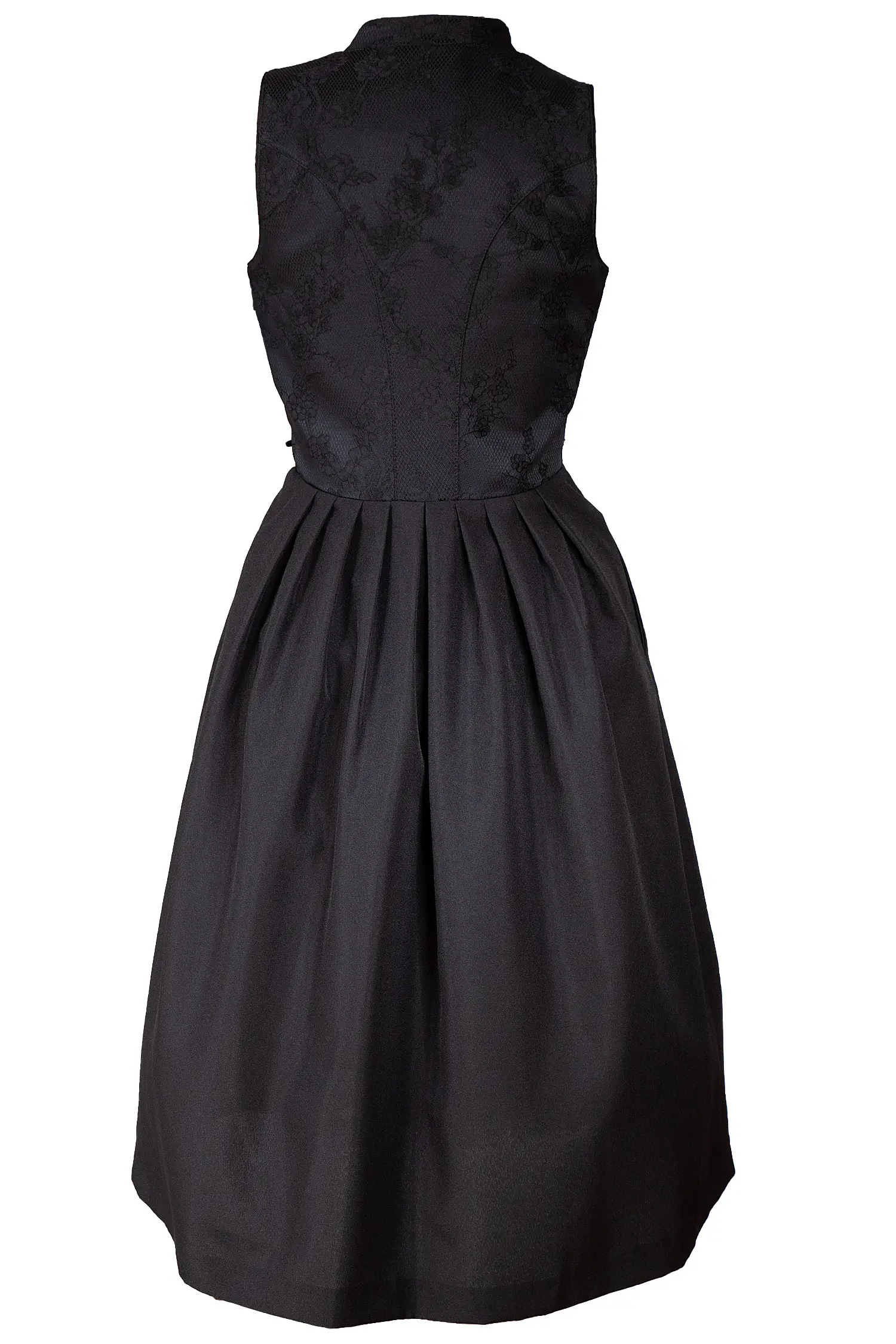 Dirndl Lauryin hochgeschlossen in schwarz - Rückansicht