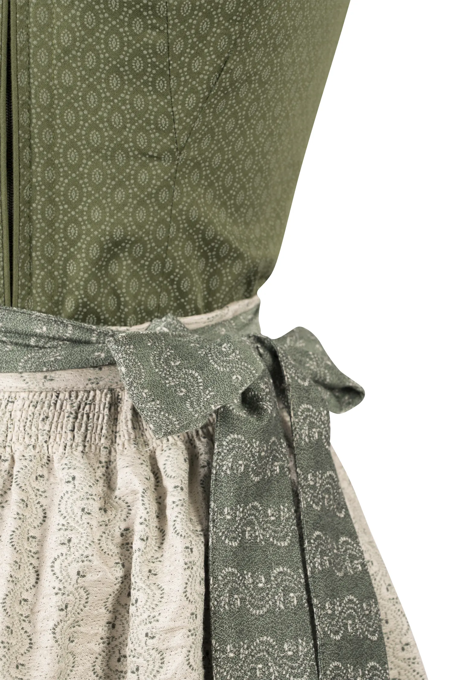 Dirndl Sarah in Grün Detail Mieder