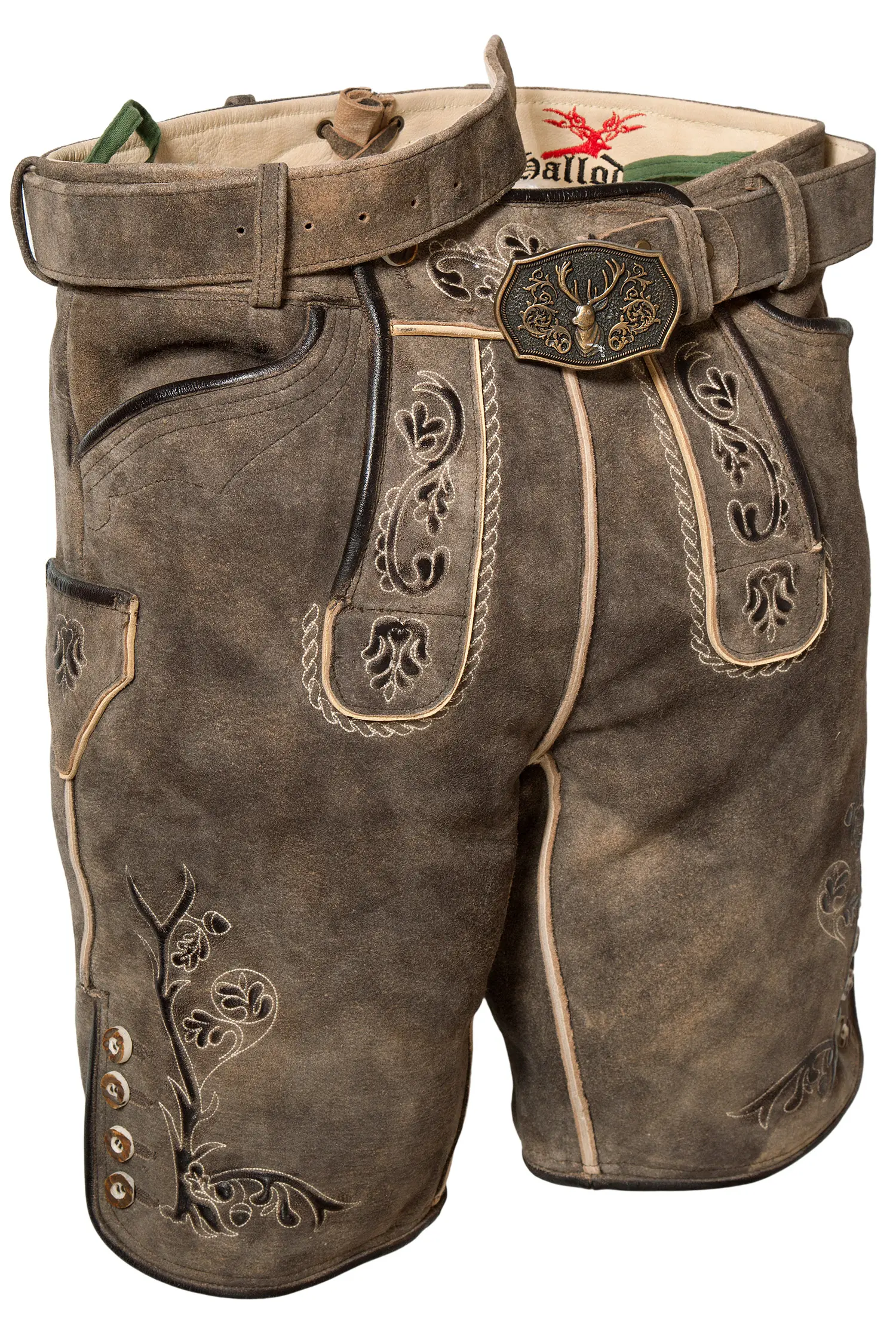 lederhose-kurz-klassisch-braun-1601-1018-3na-20-07c-1751-a Trachten Lederhose kurz in braun mit Gürtel