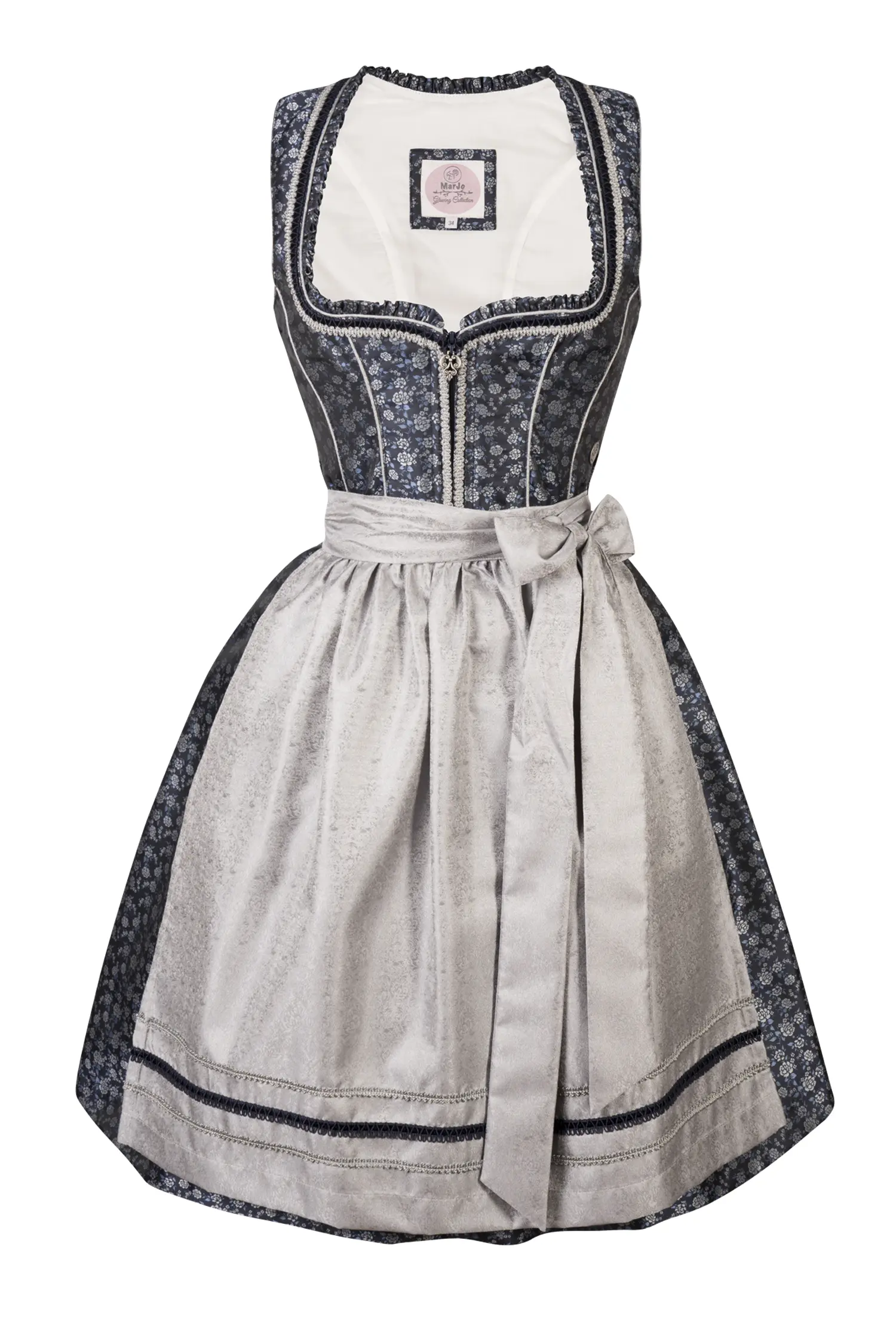 3086-1343-bl8-24-02-2104433 Dirndl in Blau von Marjo