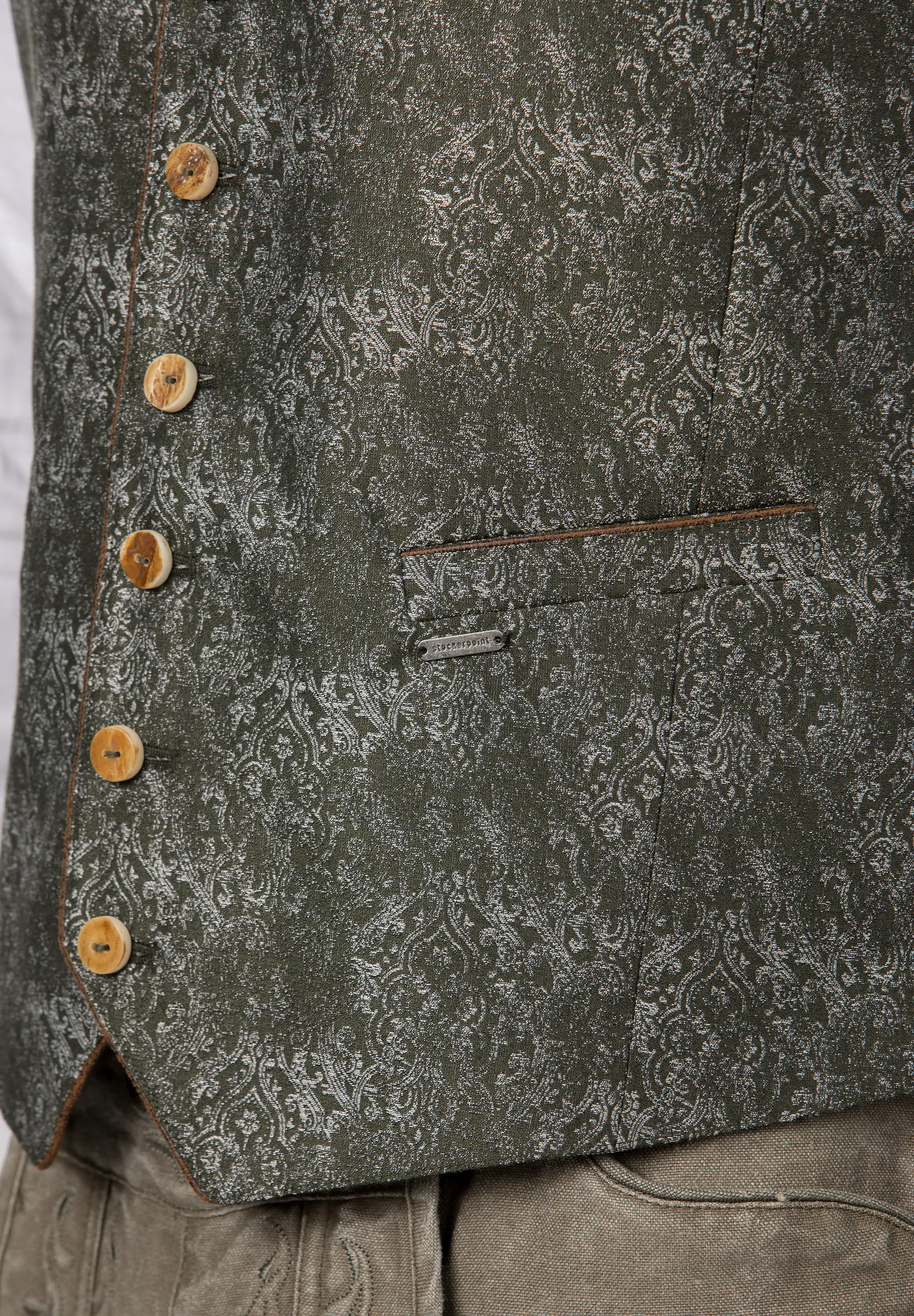 braun grüne herrenweste