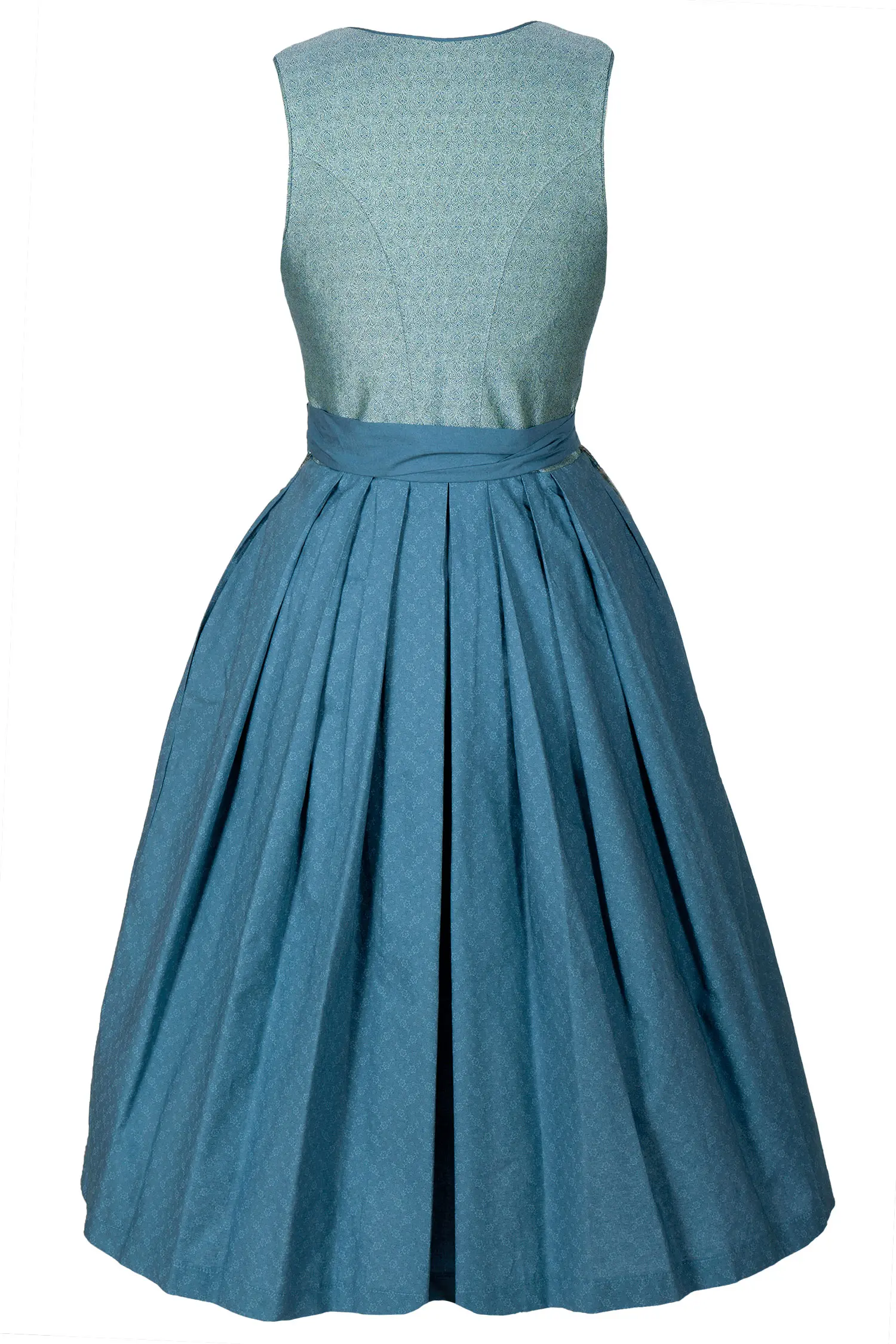 3098-0318-BL3-23-03b-3921c Sissy ey! Dirndl in grünblau - Rückansicht