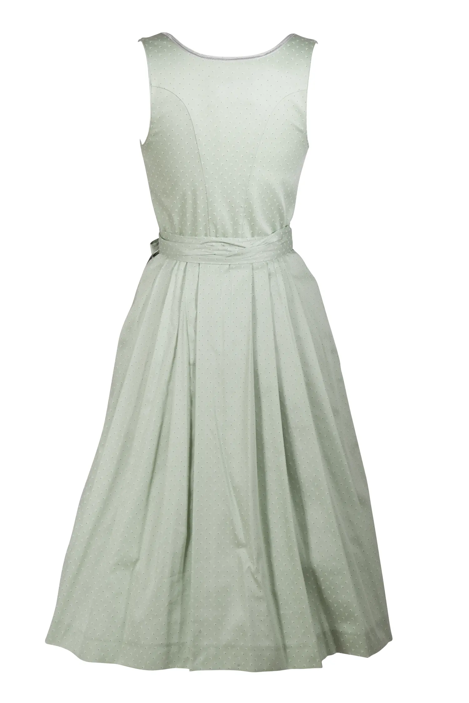 3091-1523-gn2-23-05f-7721 Limitiertes Dirndl Kathrin in hellgrün / salbei - Rückansicht