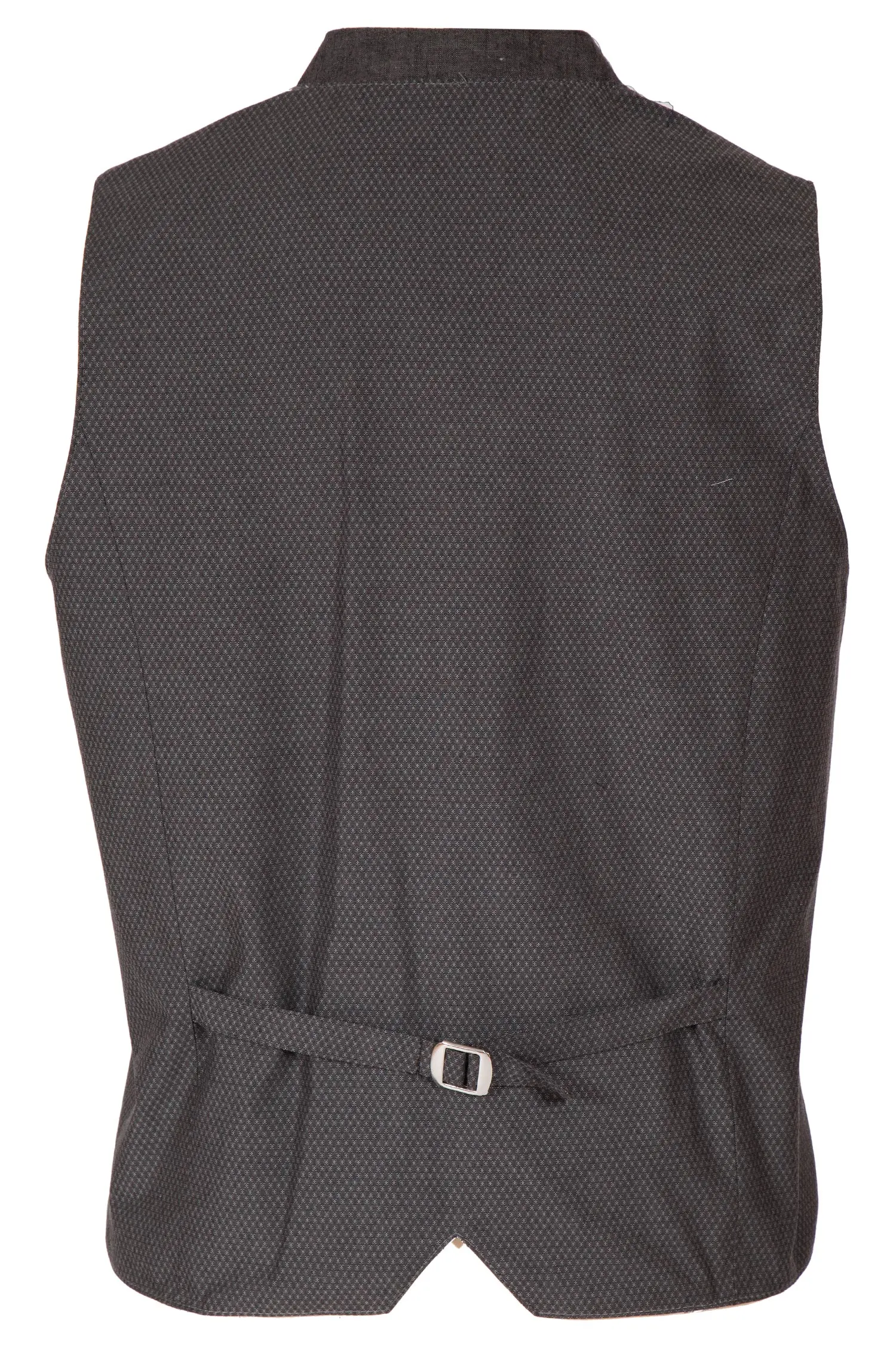 Trachtenweste in dunkelblau aus Webstoff mit Punkten hinten