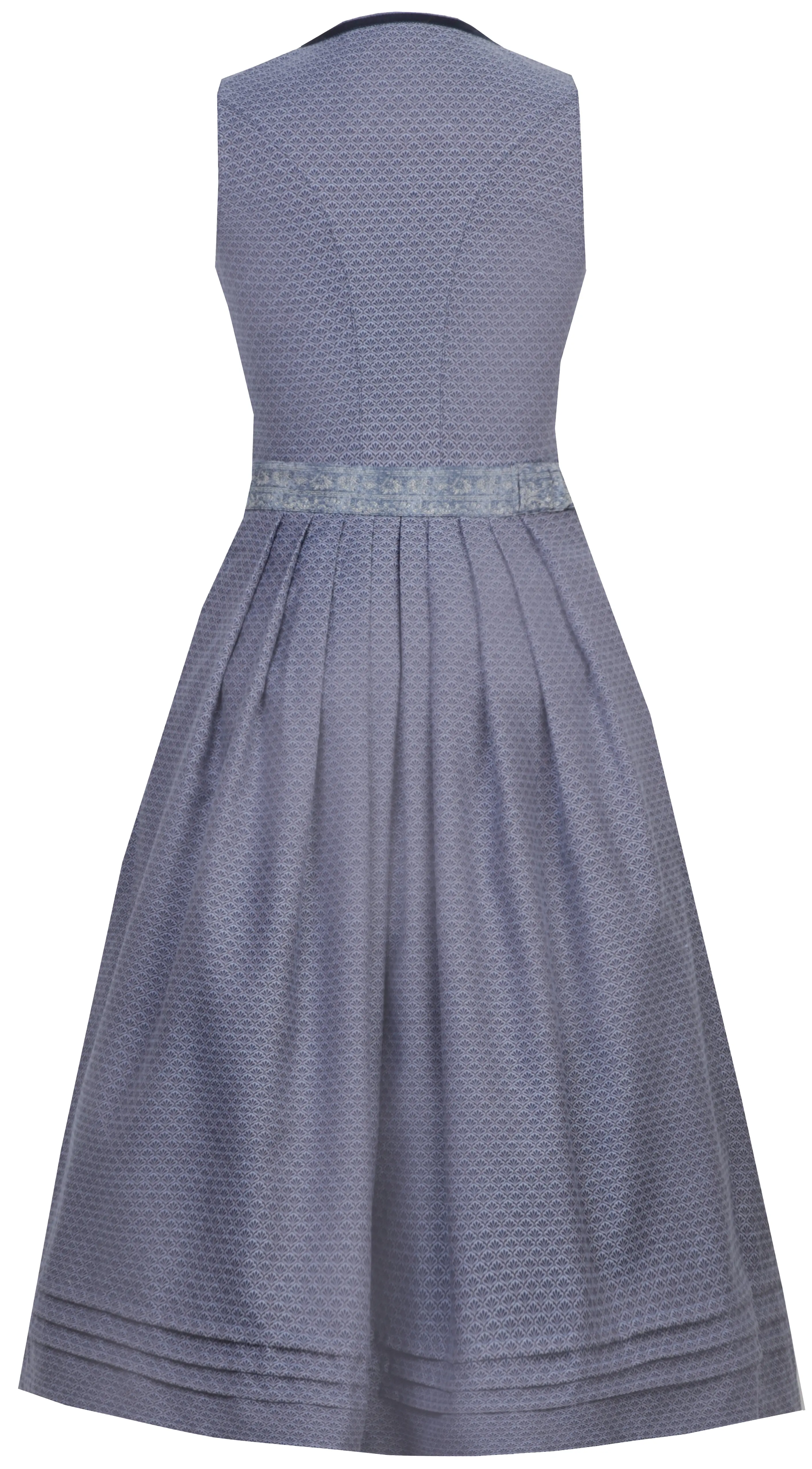 Dirndl Sophie oceanblue mit Schließe - Rückansicht