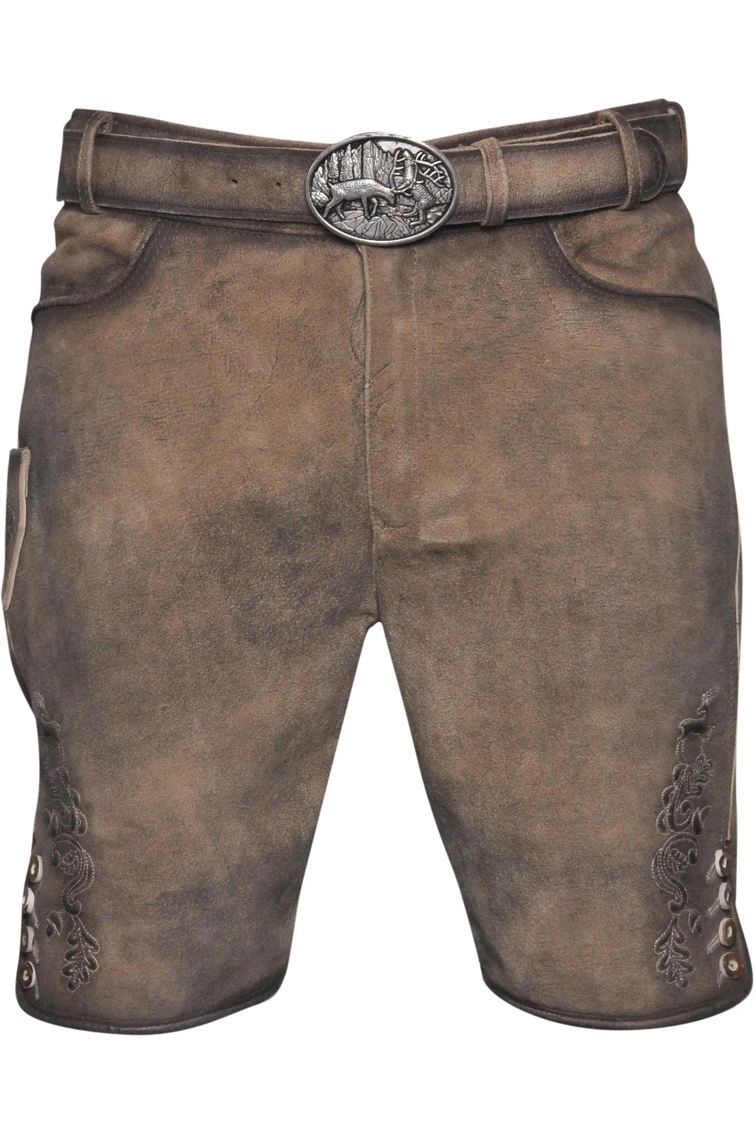 Lederhose Kiefer von Gamsbock in Braun Gamsbock Lederhose Kiefer in Braun