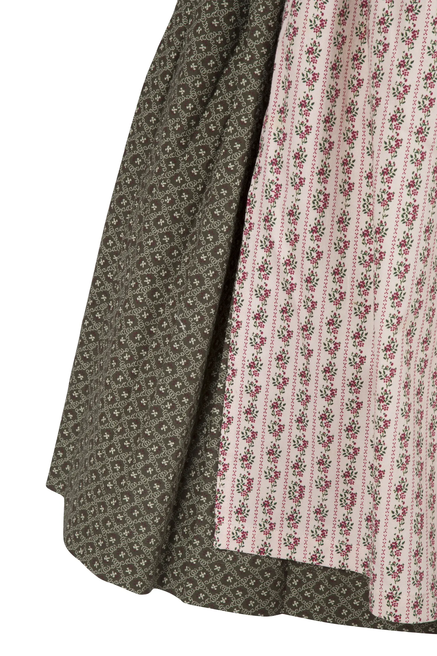 Baumwolldirndl Dan in grün - Detail Rock