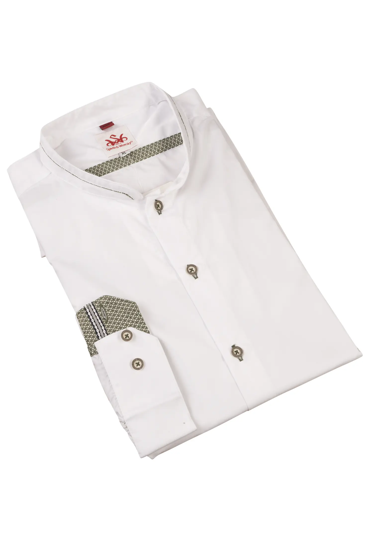 Trachtenhemd Brambach mit grünen Akzenten