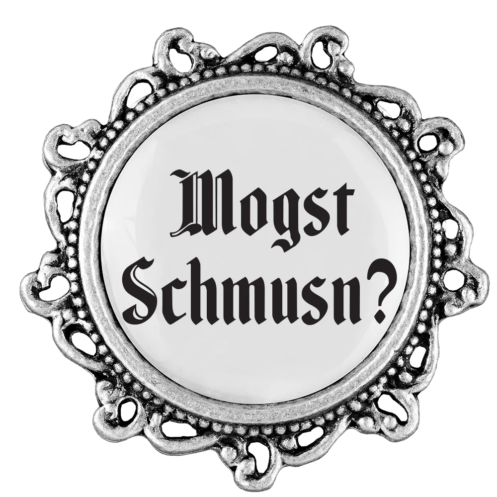 Anstecker "Mogst Schmusen" von Gaudiknopf