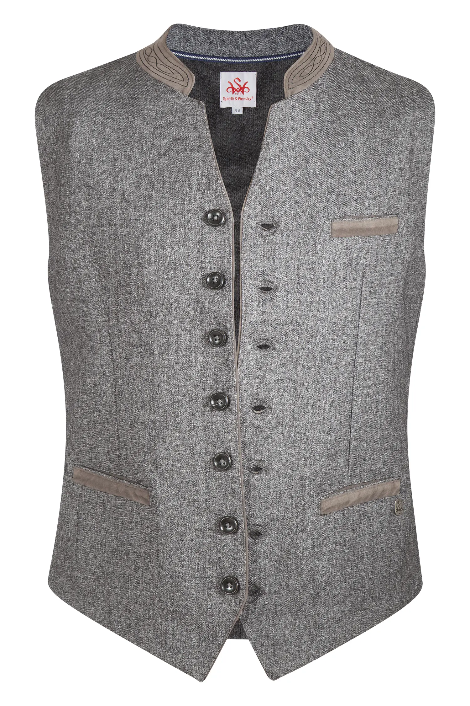 Trachtenweste Allesio in dunkelgrau