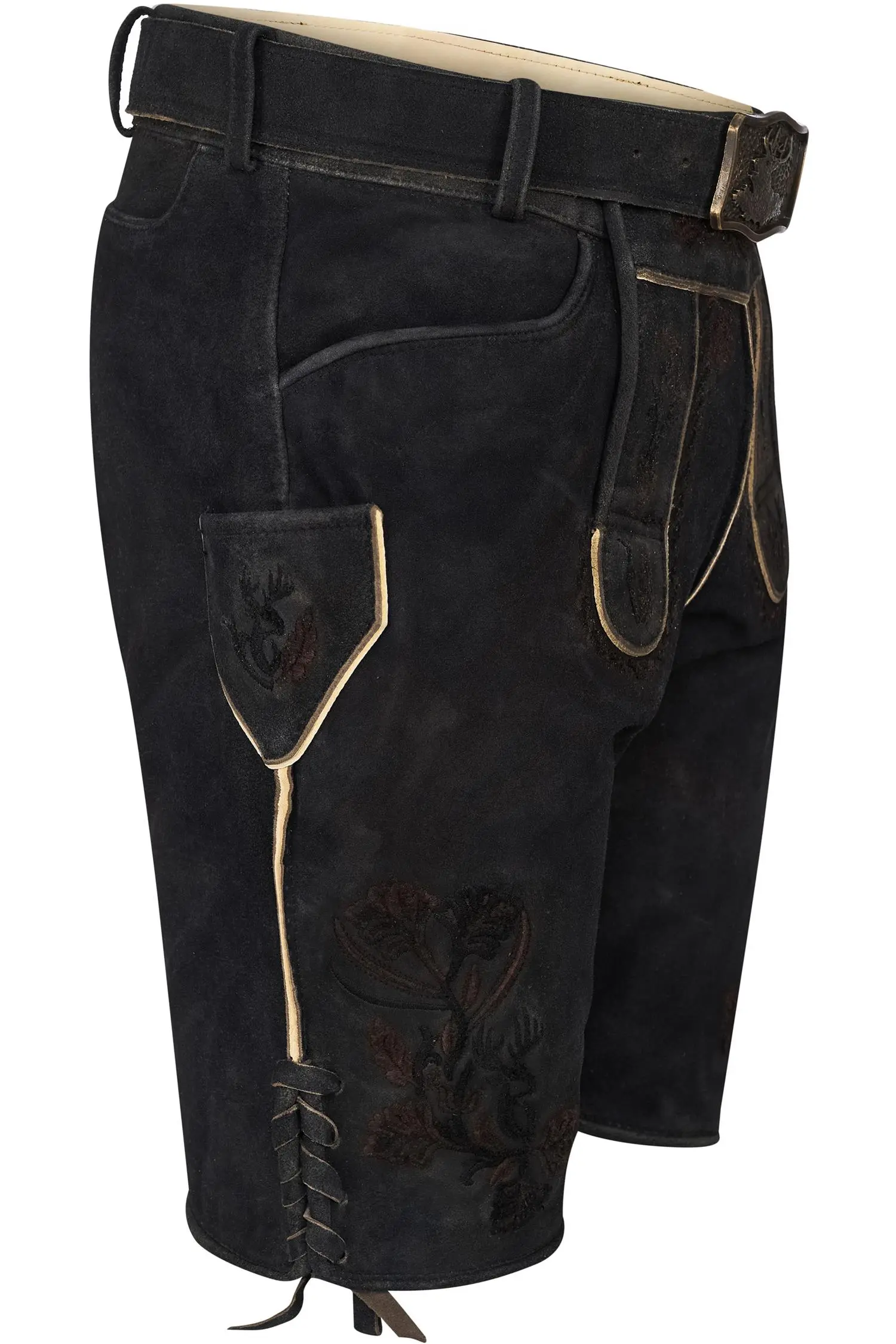 Gweih&Silk Lederhose Vincent in Kohle