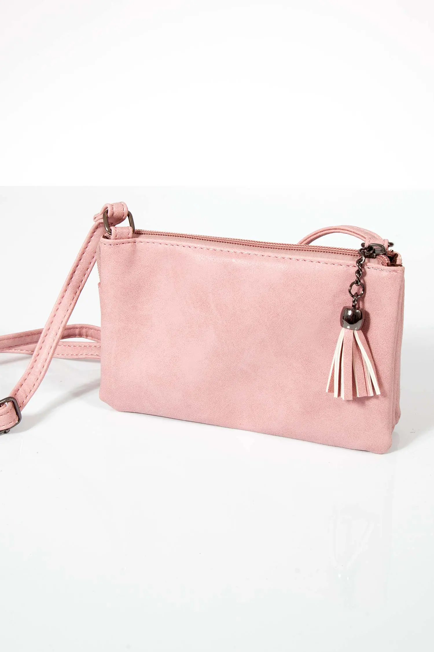 Kleine Trachtentasche in rosa zum umhängen hinten