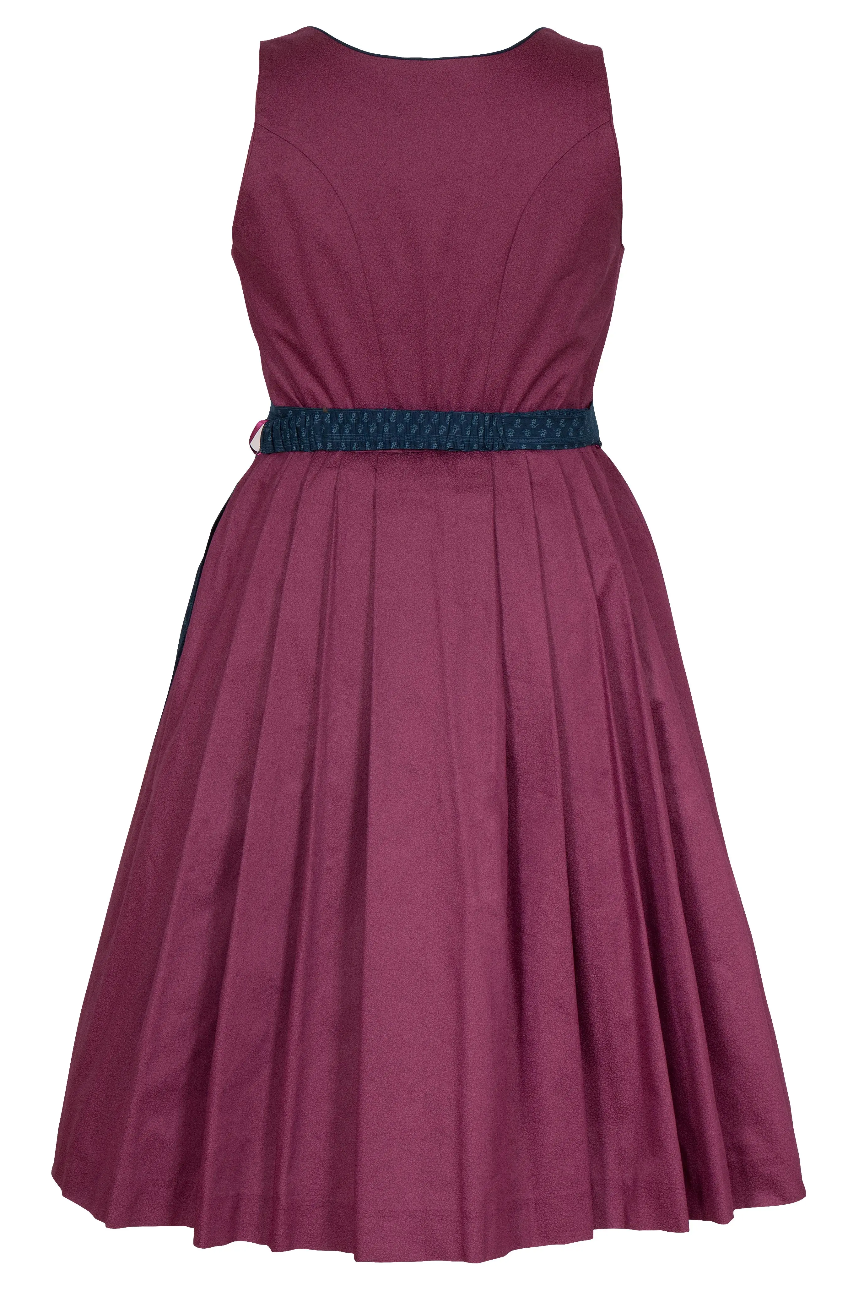 Baumwolldirndl in beere und dunkelblau XXL hinten