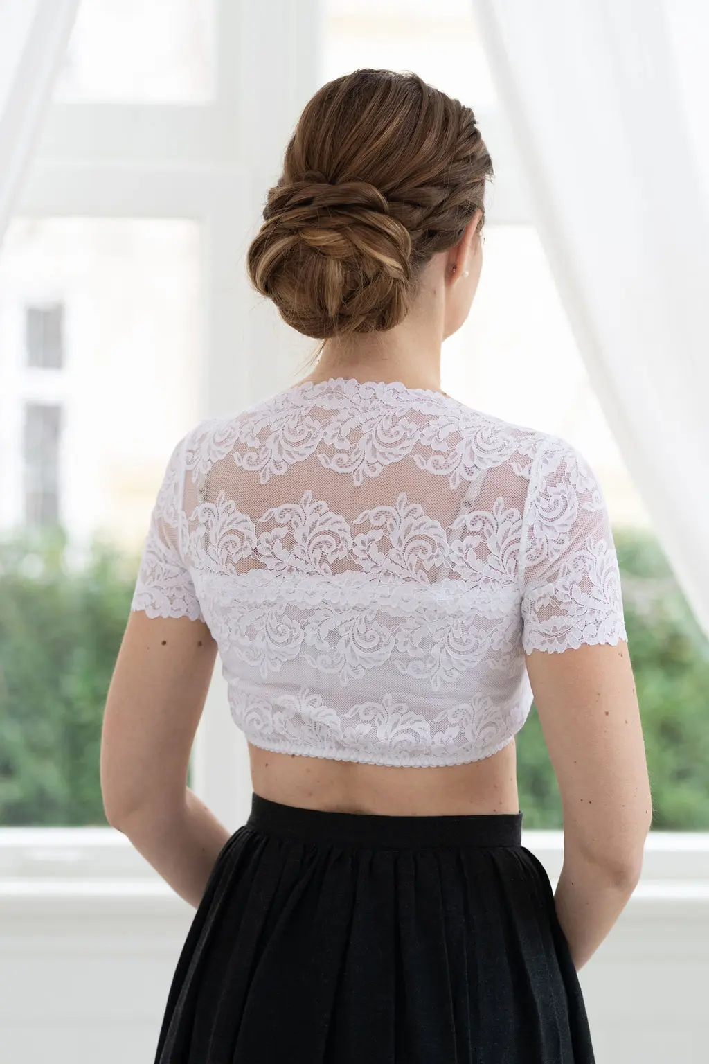 weiße Spitzenbluse my Choice