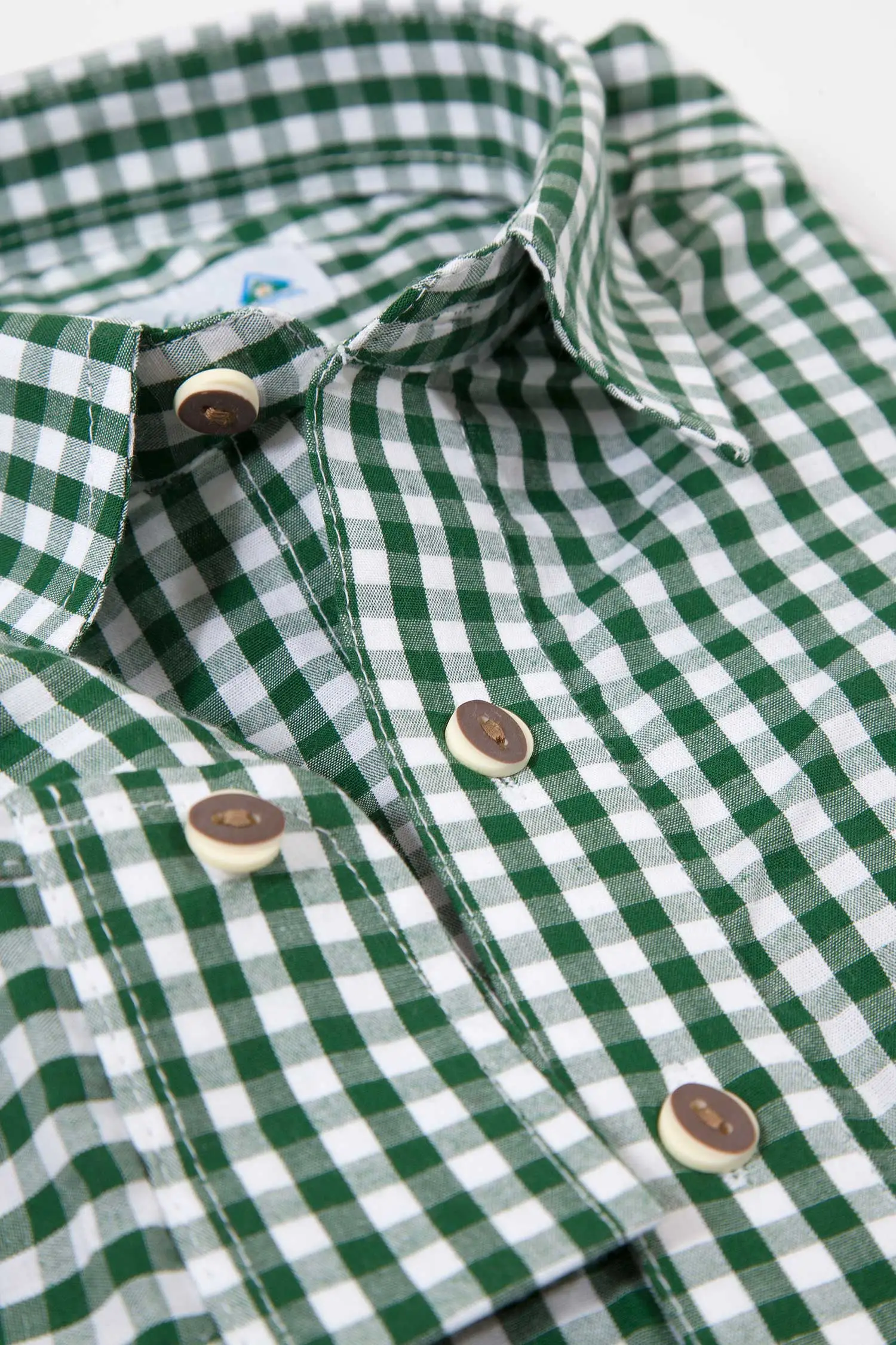 kinder-trachtenhemd-gruen-4723-1016-gn8-18-03a-0793-b Kinder Trachtenhemd grün kariert Kinderhemd zur Tracht detail