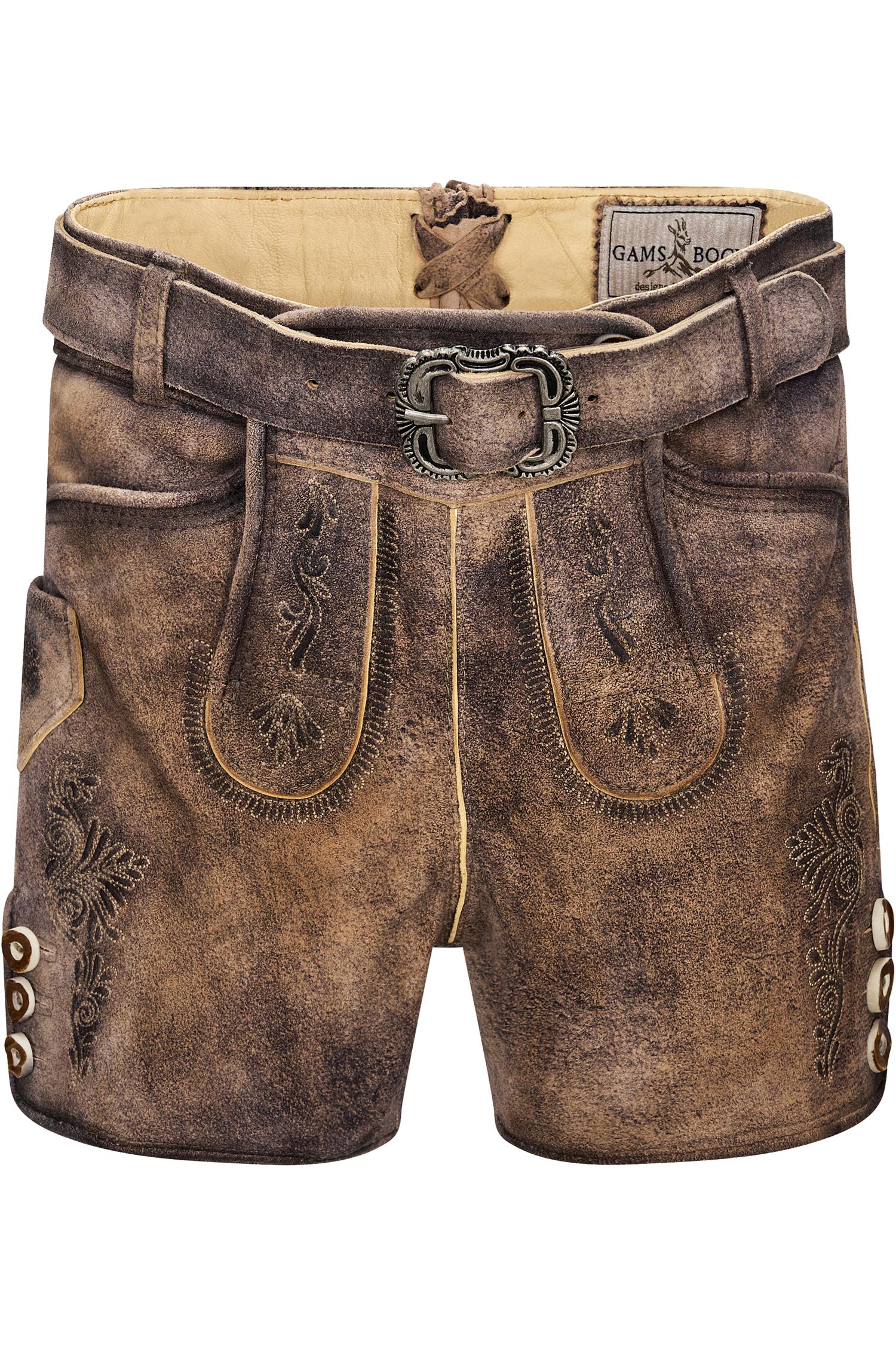 Kinderlederhose Hinterthal von Gamsbock in Braun Kinderlederhose Hinterthal von Gamsbock in Braun