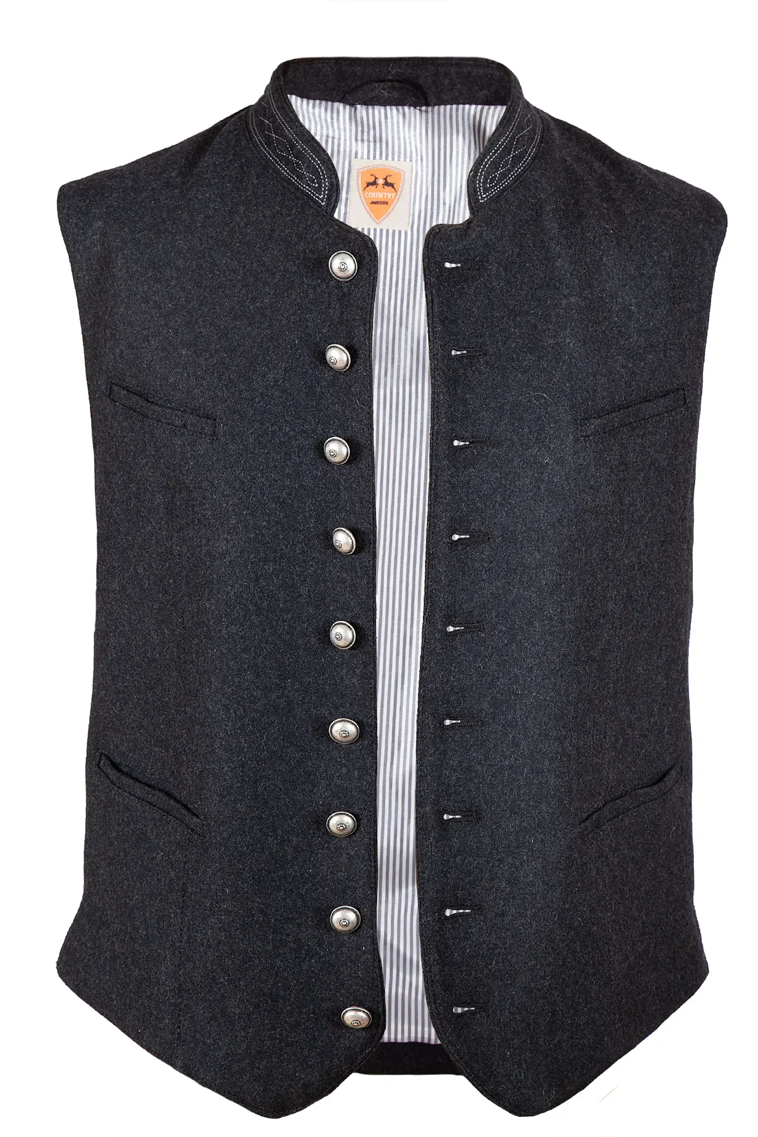 Trachtenweste Hausler aus Loden in anthrazit
