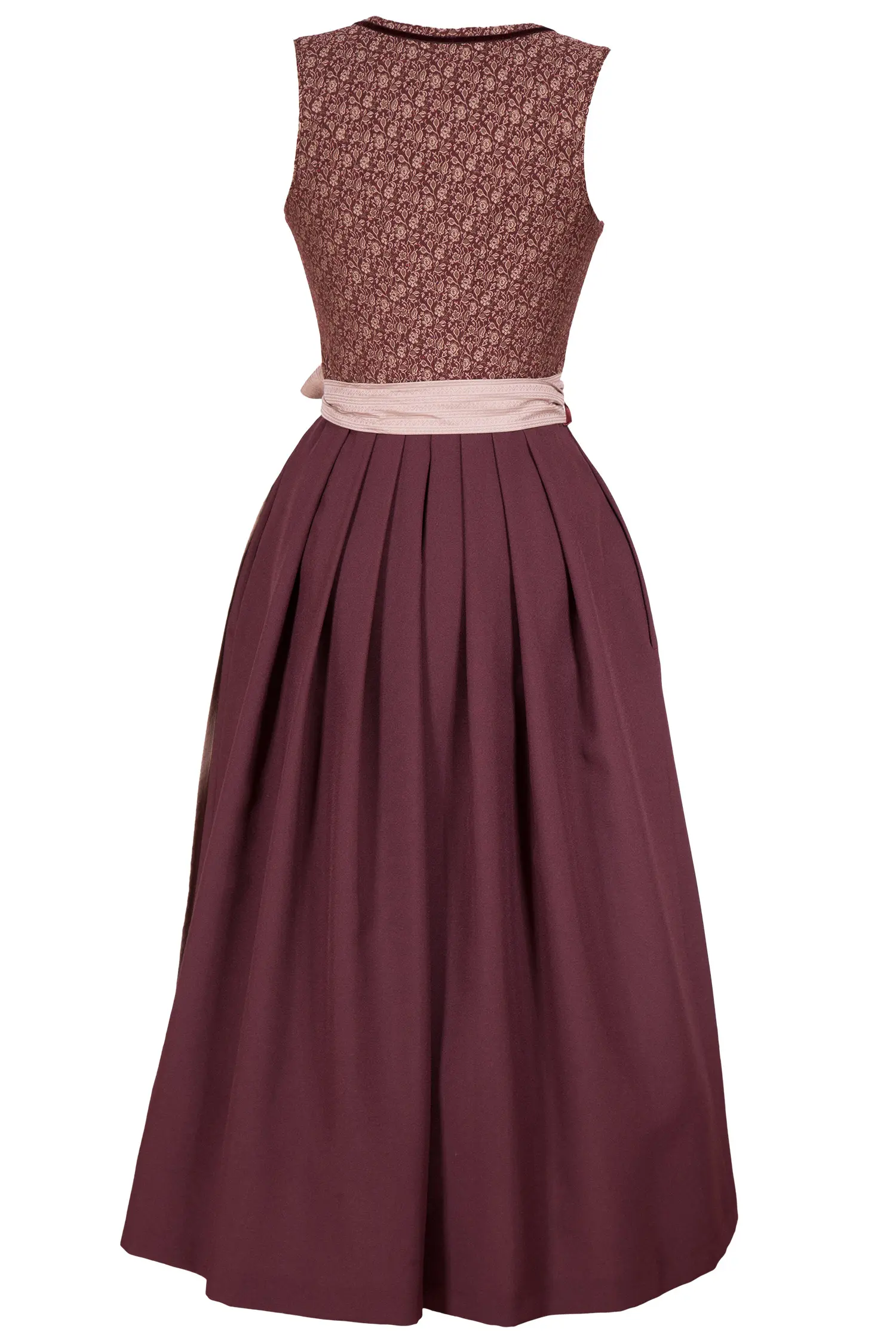 dirndl-lang-bordeaux-rosa-3043-0118-rt8-20-10a-5386-c Langes Dirndl in bordeaux und altrosa auch in XXL hinten