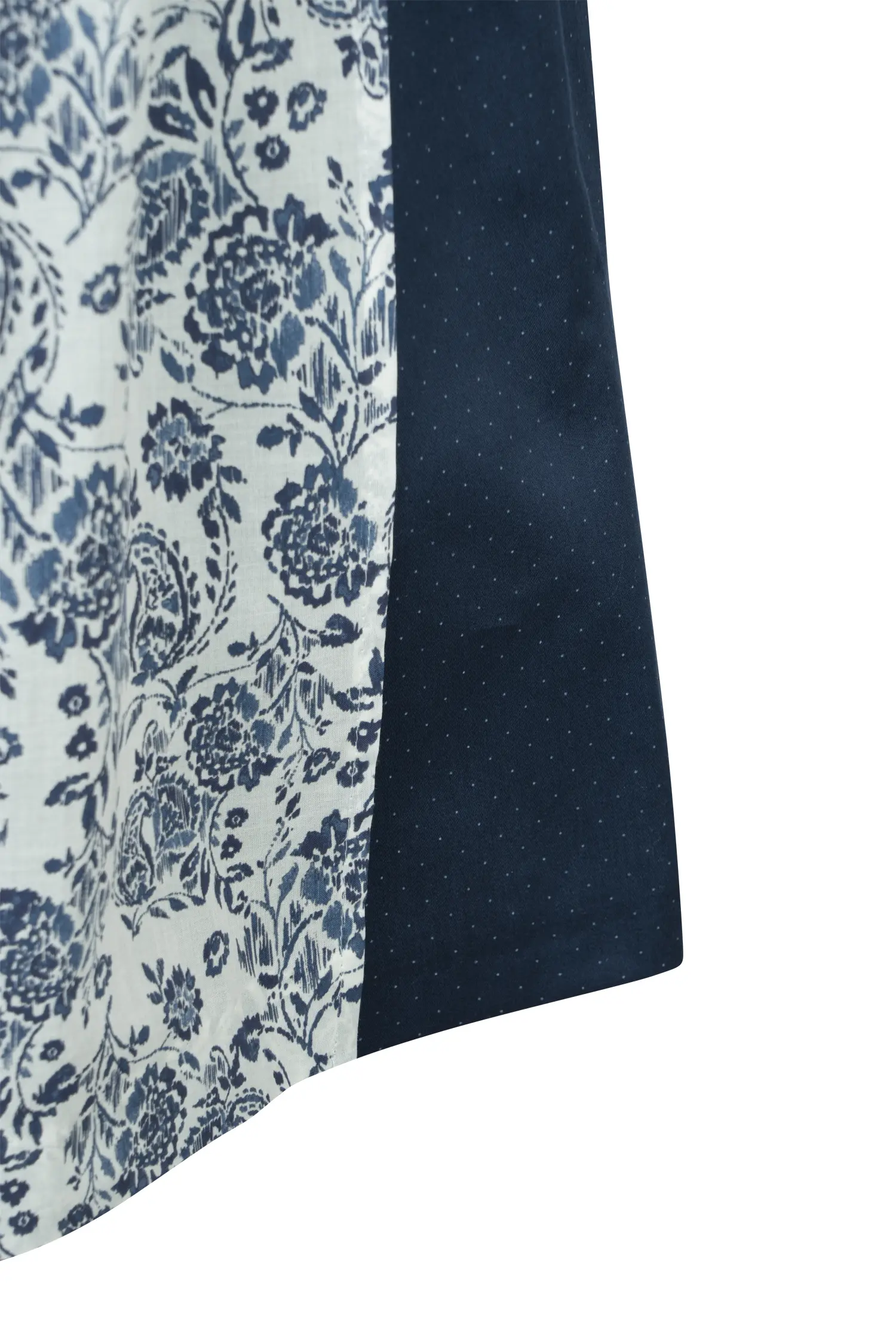 Dirndl Elisa in dunkelblau mit Leinenmieder - Detail Rock